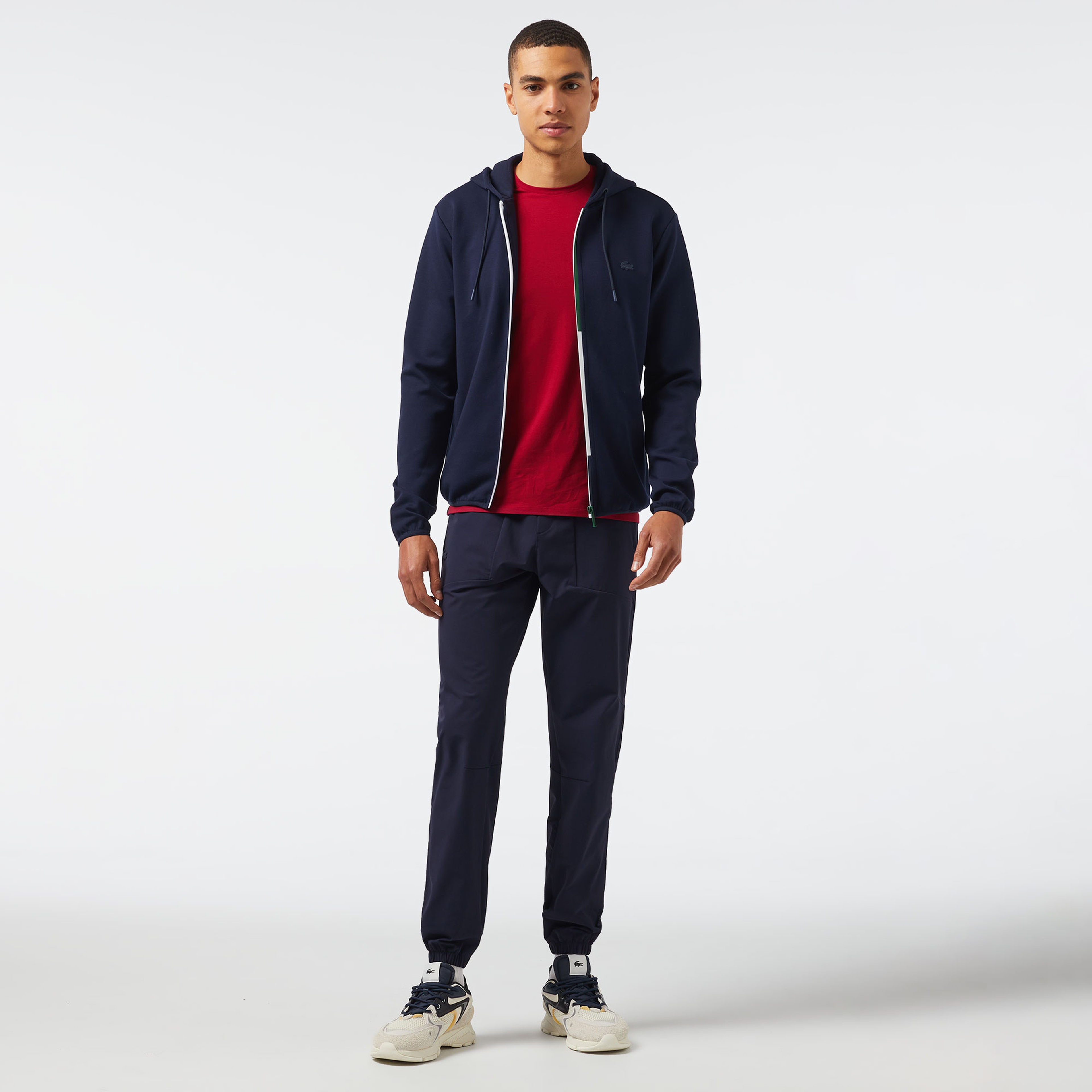 Erkek Slim Fit Kapüşonlu Lacivert Sweatshirt