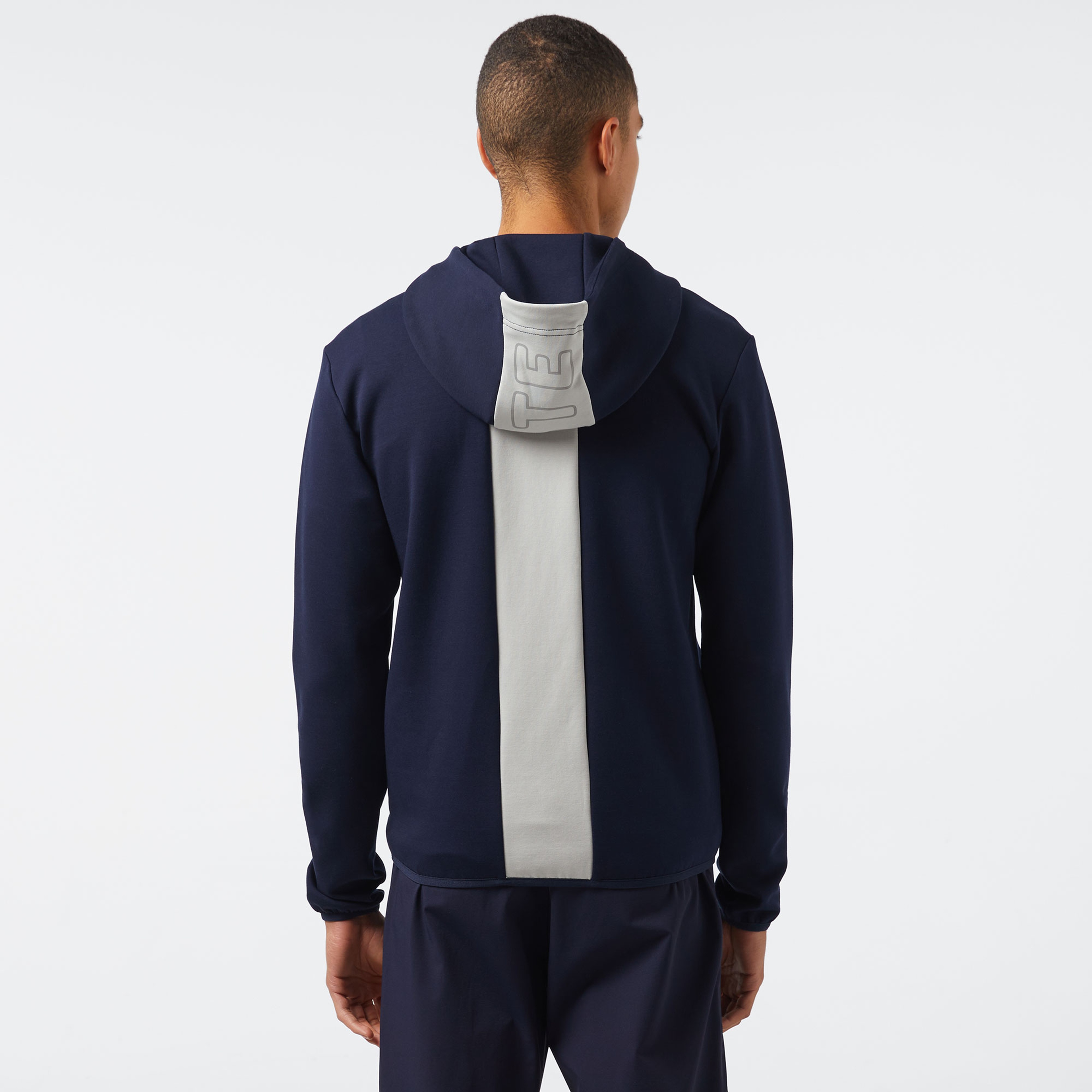 Erkek Slim Fit Kapüşonlu Lacivert Sweatshirt