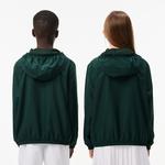 Çocuk Kapüşonlu Baskılı Yeşil Mont