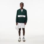 Çocuk Kapüşonlu Baskılı Yeşil Mont