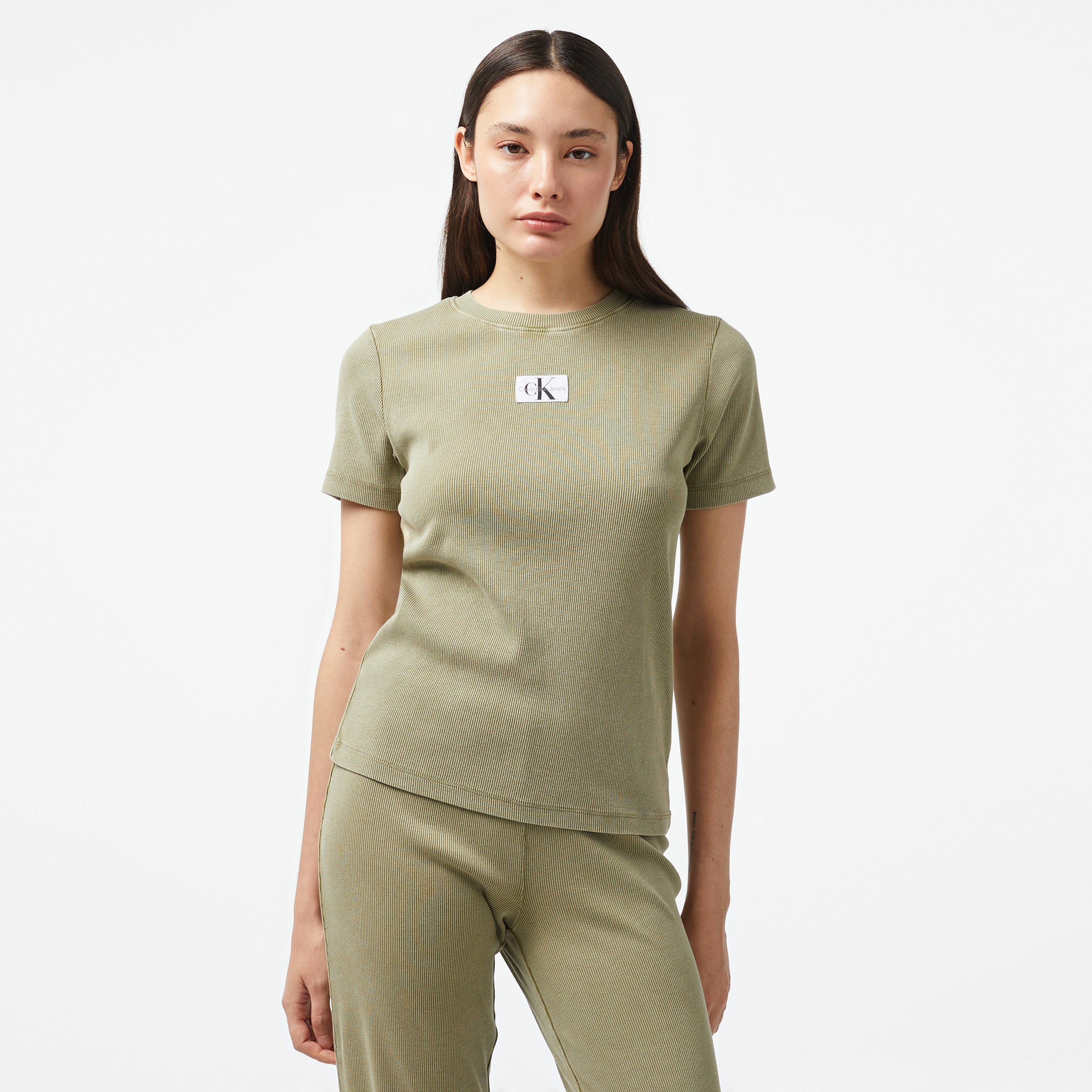 Calvin Klein Kadın Yeşil Tshirt