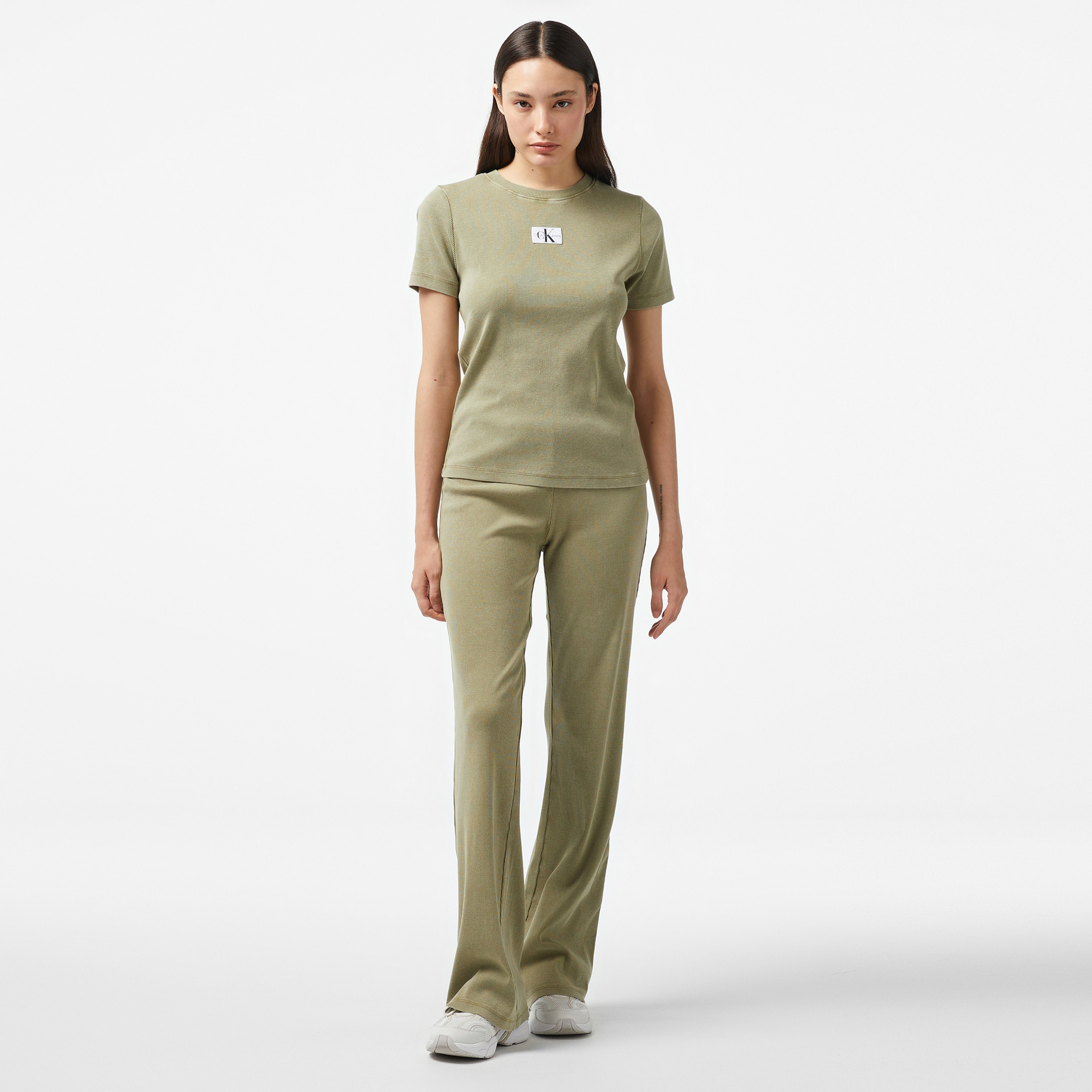 Calvin Klein Kadın Yeşil Tshirt