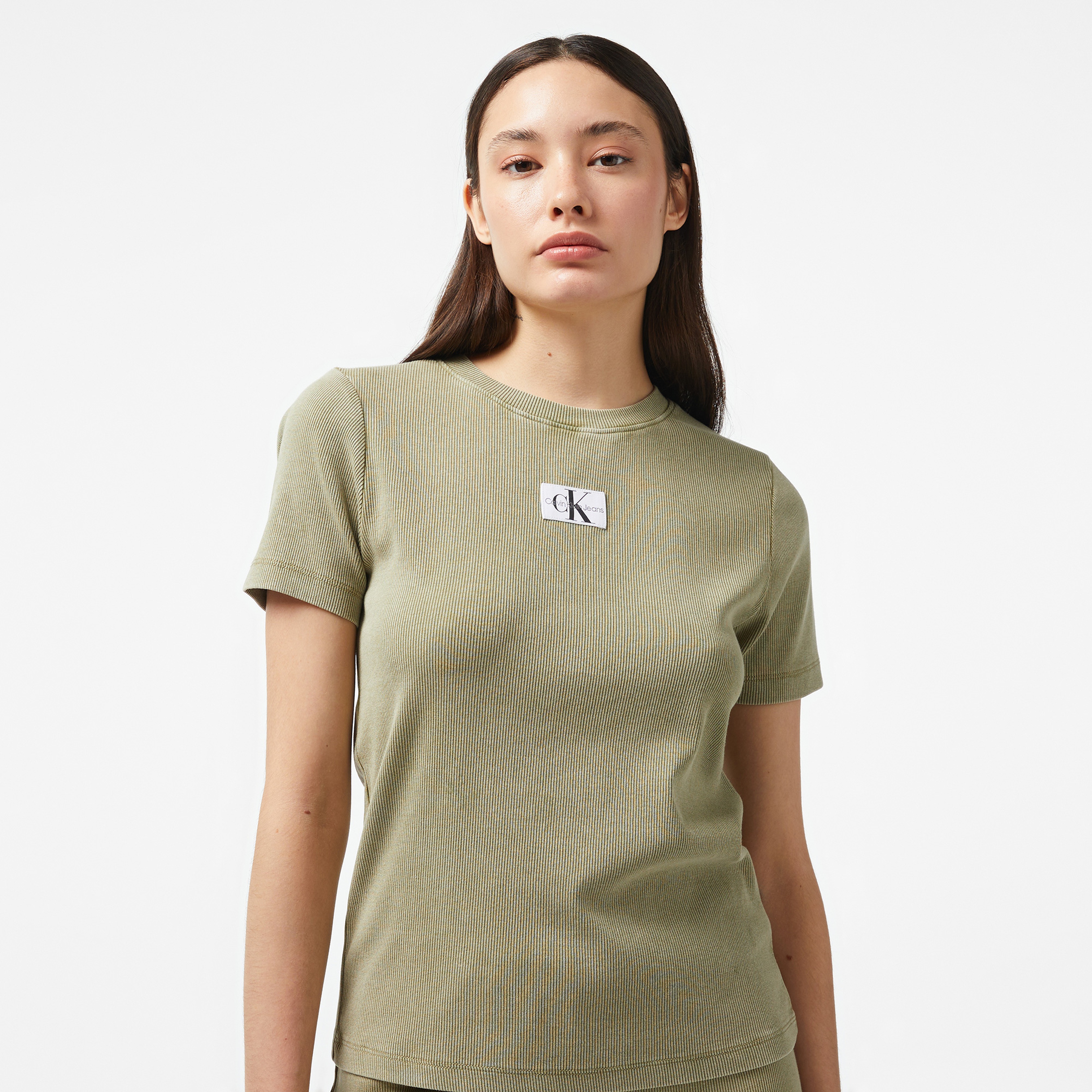 Calvin Klein Kadın Yeşil Tshirt