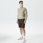 Nautica Erkek Kahverengi Slim Fit Keten Bermuda