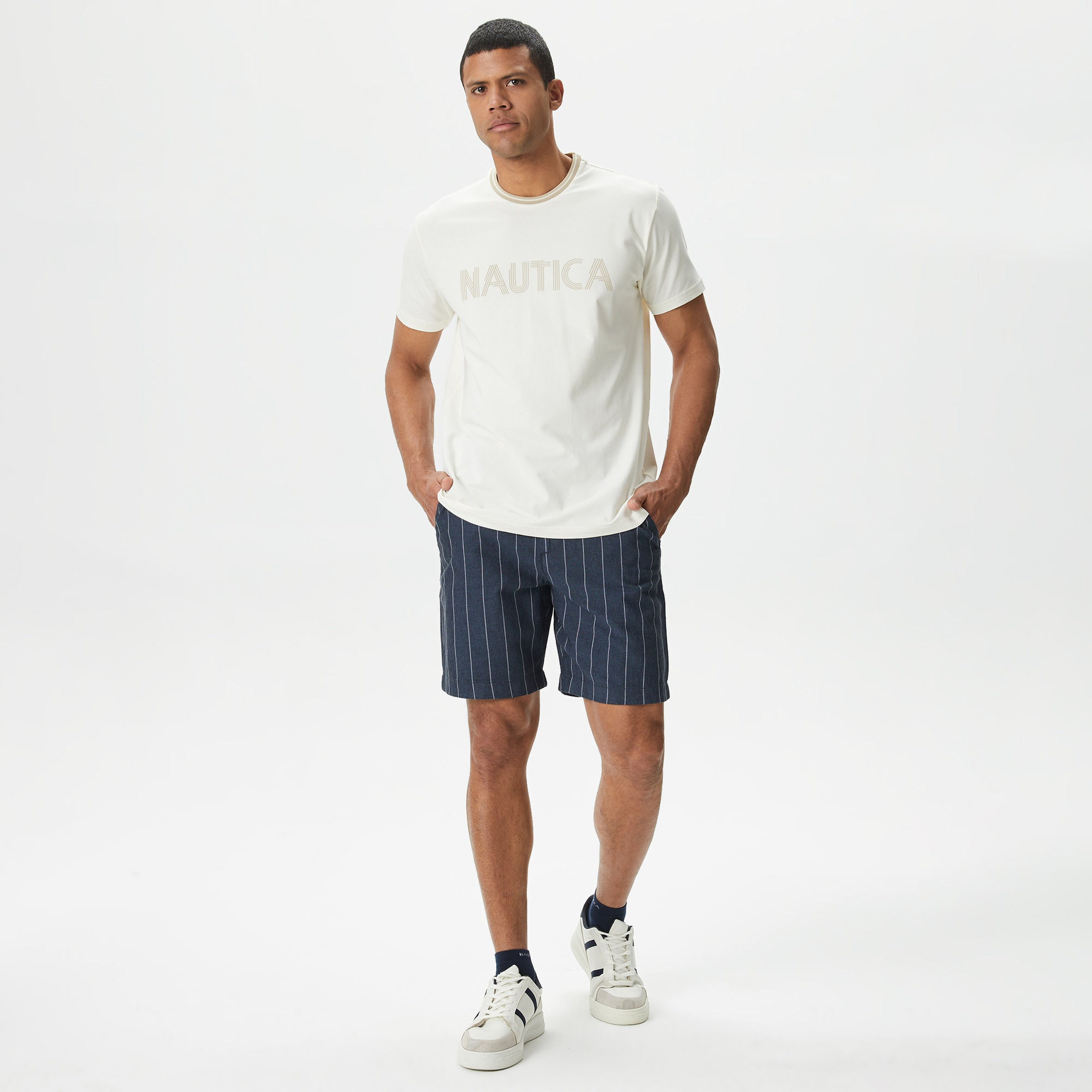 Nautica Erkek Lacivert Classic Fit Bermuda