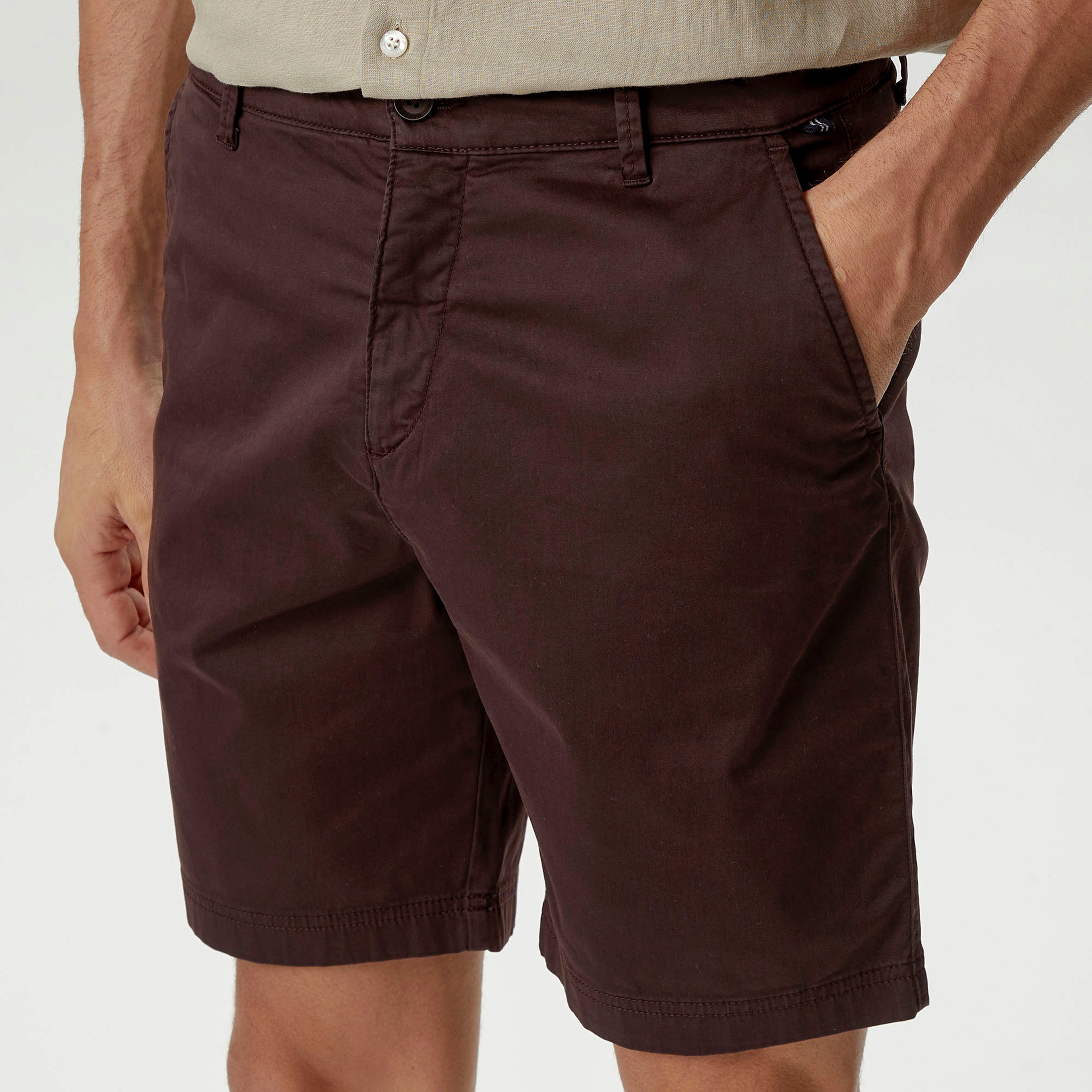 Nautica Erkek Kahverengi Slim Fit Bermuda