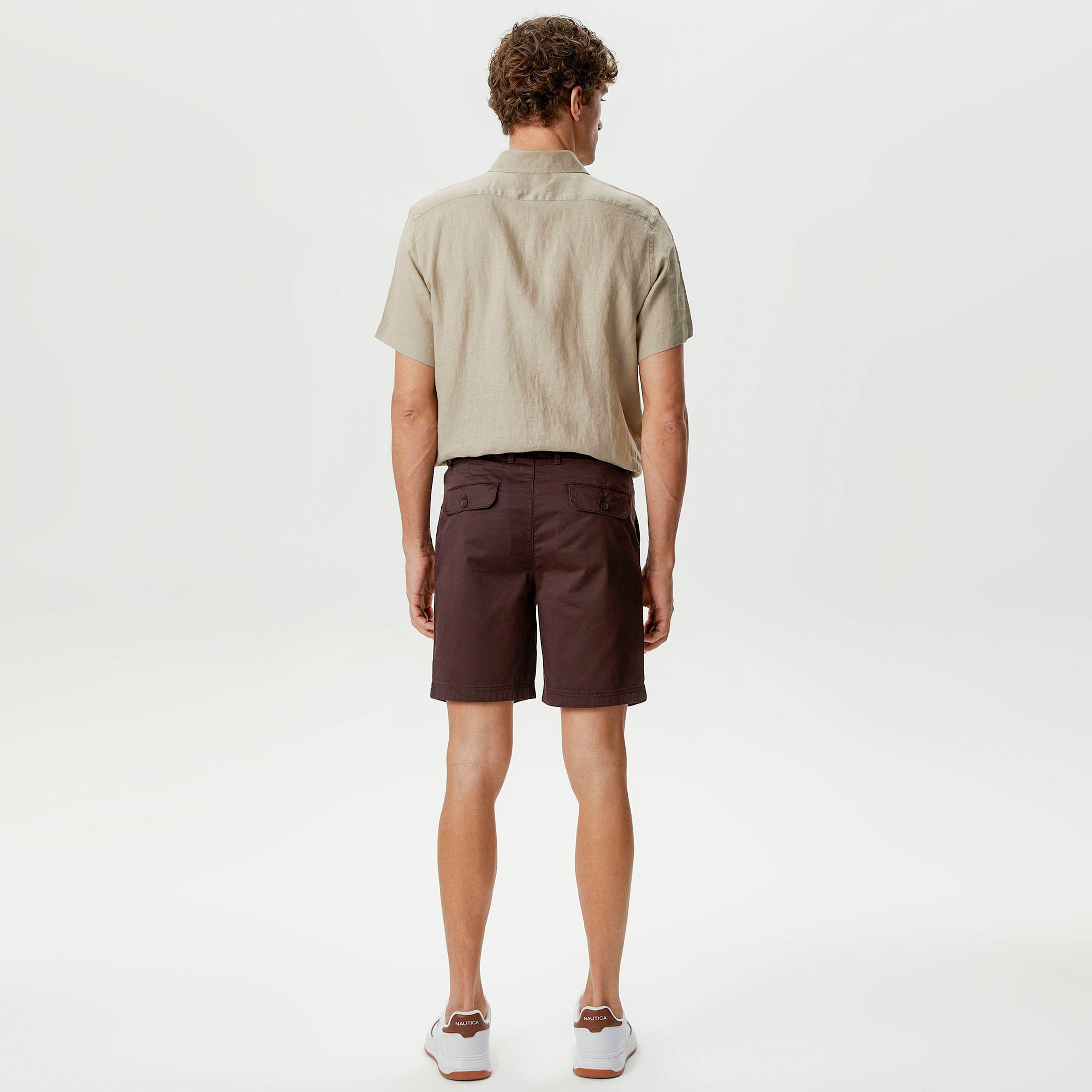 Nautica Erkek Kahverengi Slim Fit Bermuda