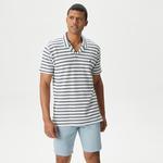 Nautica Erkek Lacivert Classic Fit Kısa Kollu Çizgili Polo Yaka T-Shirt