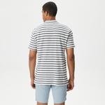 Nautica Erkek Lacivert Classic Fit Kısa Kollu Çizgili Polo Yaka T-Shirt