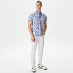 Nautica Erkek Mavi Classic Fit Kısa Kollu Baskılı Polo Yaka T-Shirt