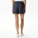 Nautica Kadın Lacivert Relaxed Fit Çizgili Şort