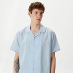 Nautica Erkek Mavi Classic Fit Kısa Kollu Gömlek