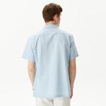 Nautica Erkek Mavi Classic Fit Kısa Kollu Gömlek