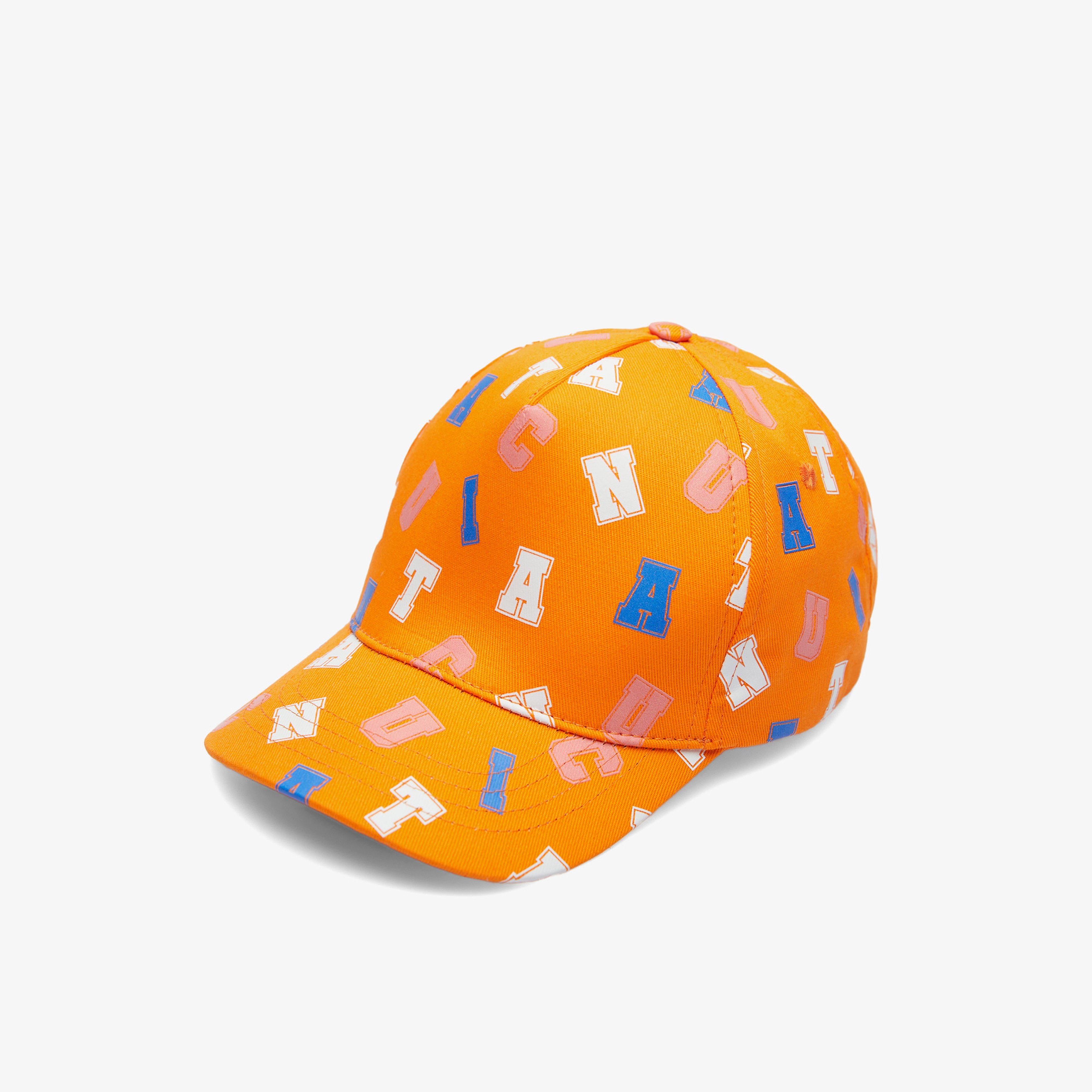 Nautica Unisex Turuncu Baskılı Şapka