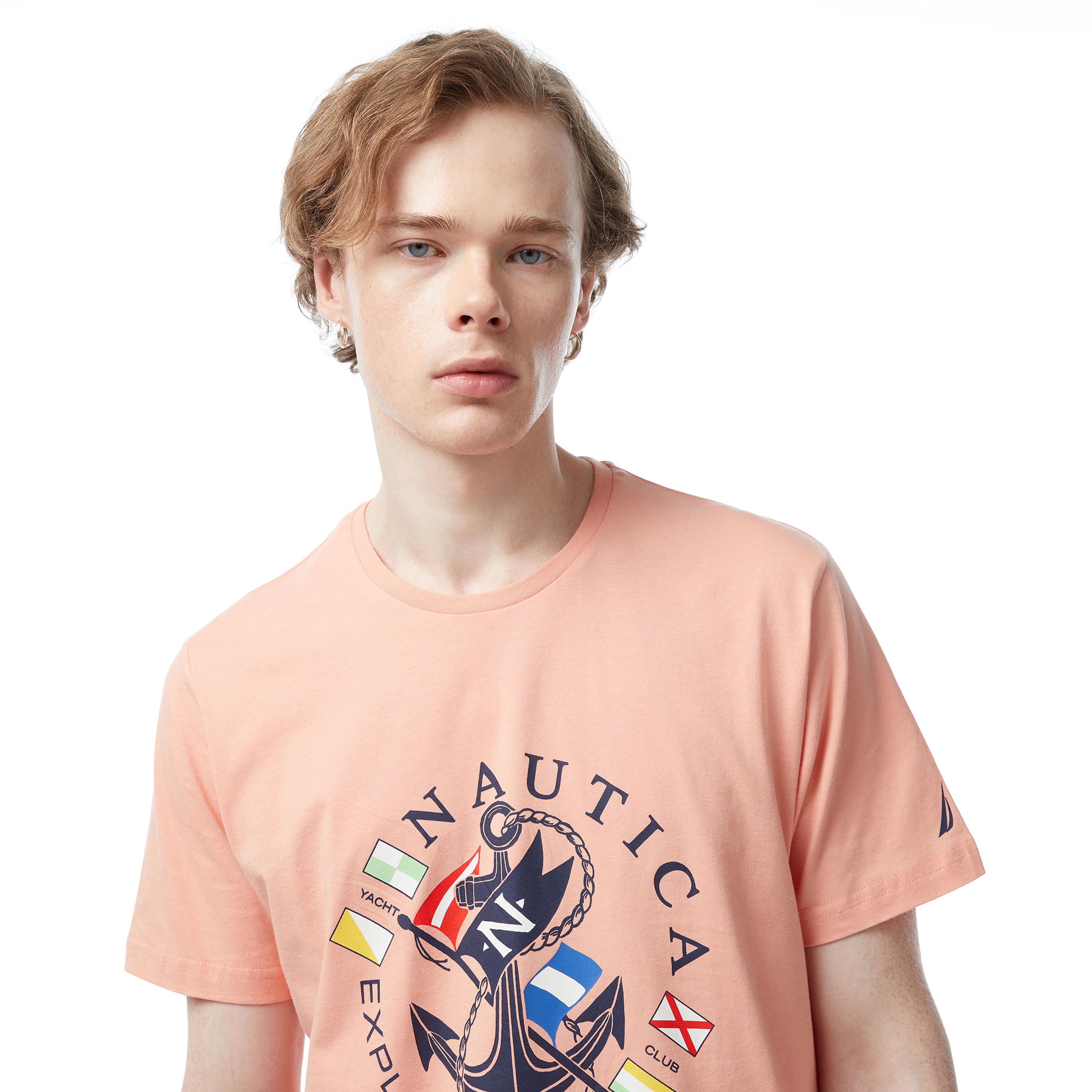 Nautica Erkek Turuncu Standart Fit T-Shirt