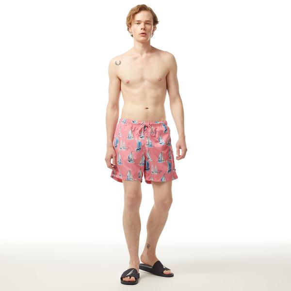 Nautica Erkek Pembe Standart Fit Deniz Şortu