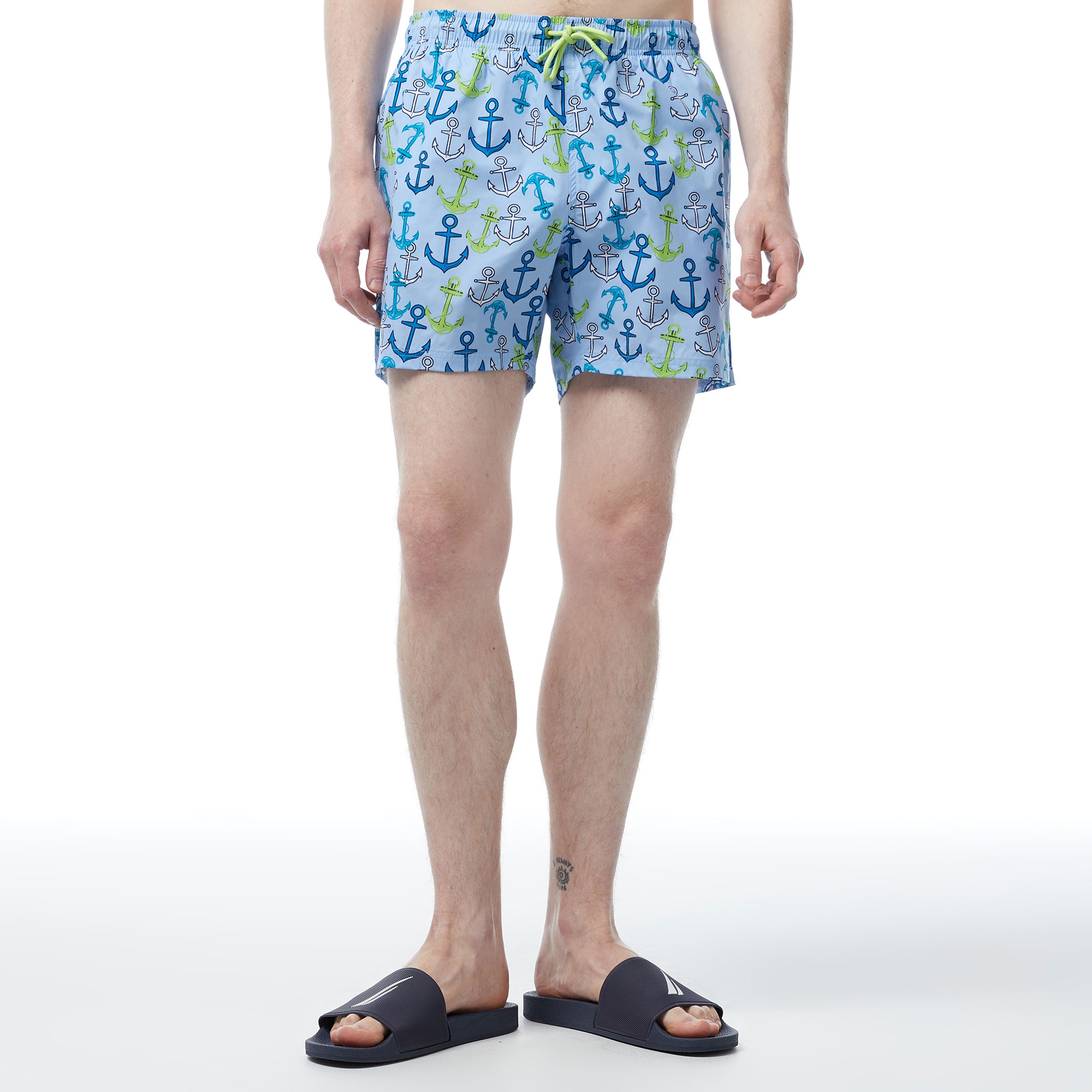 Nautica Erkek Mavi Standart Fit Deniz Şortu