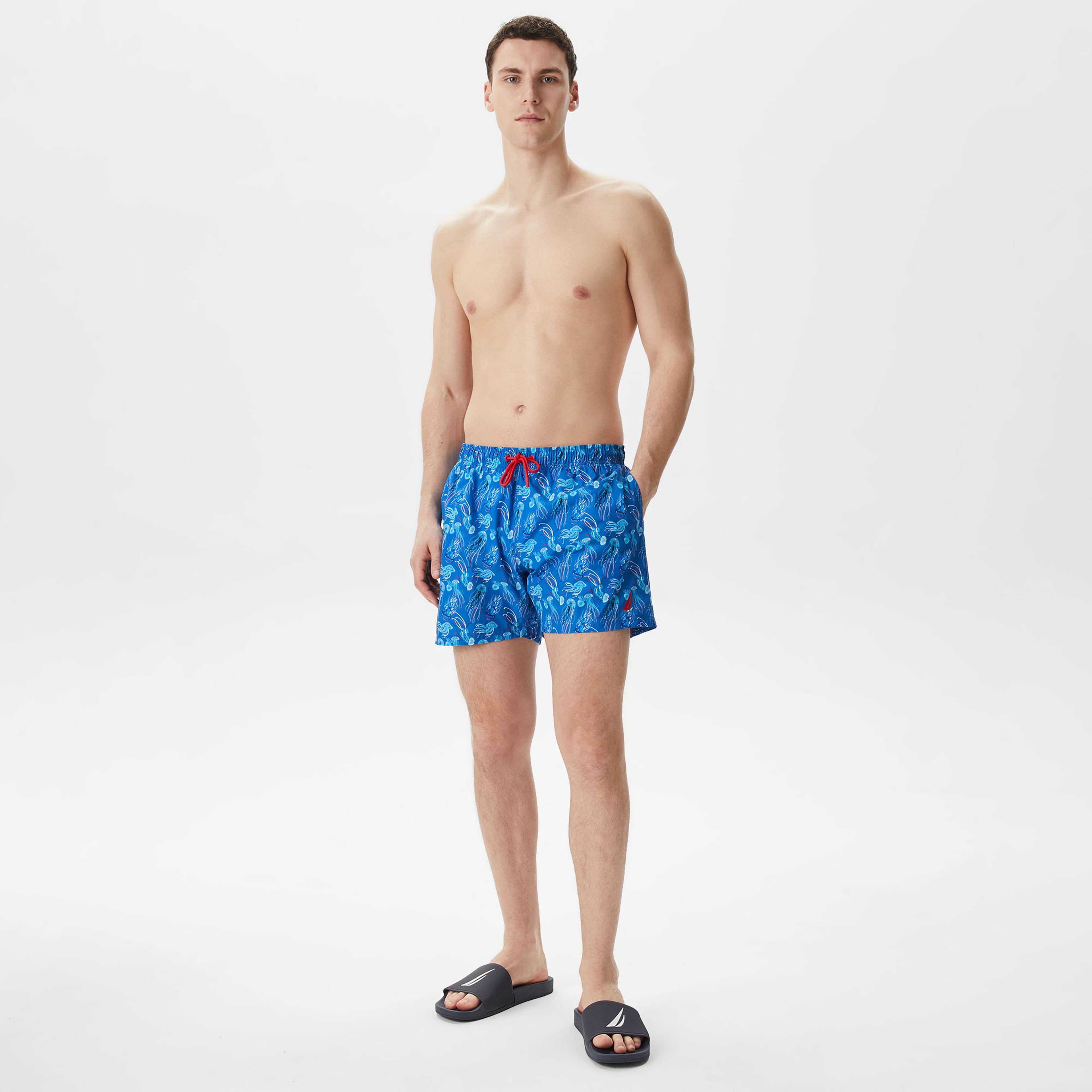 Nautica Erkek Mavi Standart Fit Deniz Şortu