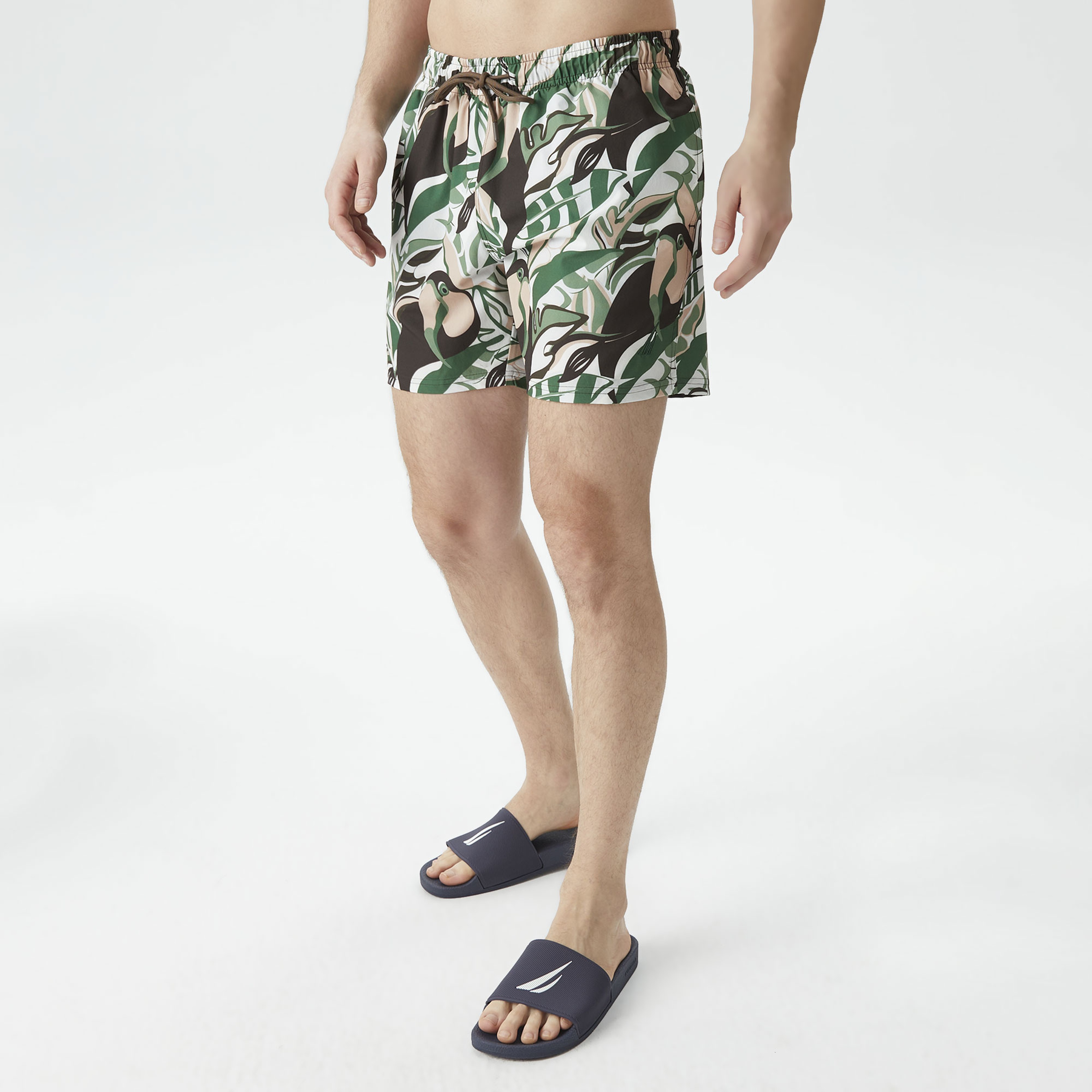 Nautica Erkek Kahverengi Standart Fit Deniz Şortu