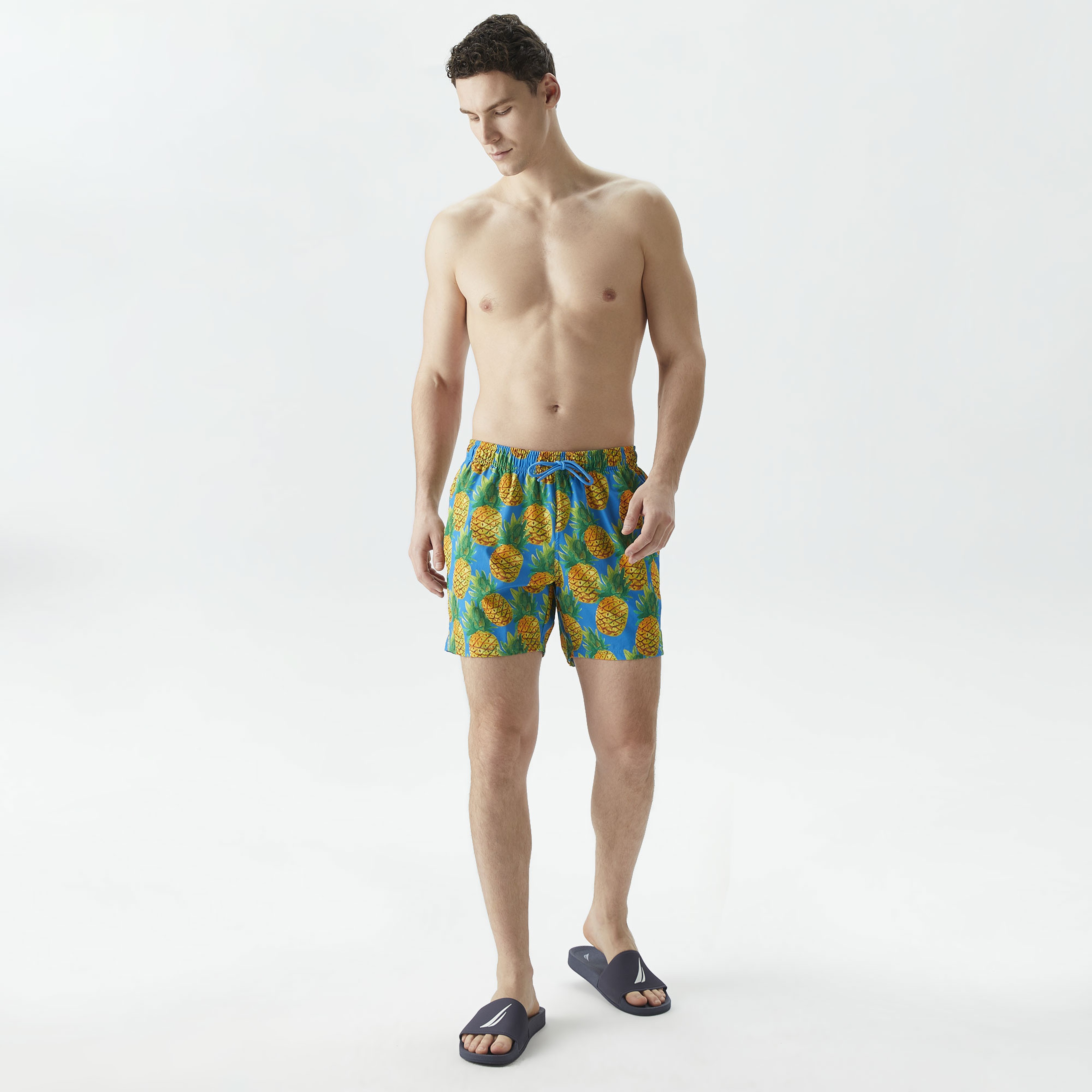 Nautica Erkek Mavi Standart Fit Deniz Şortu