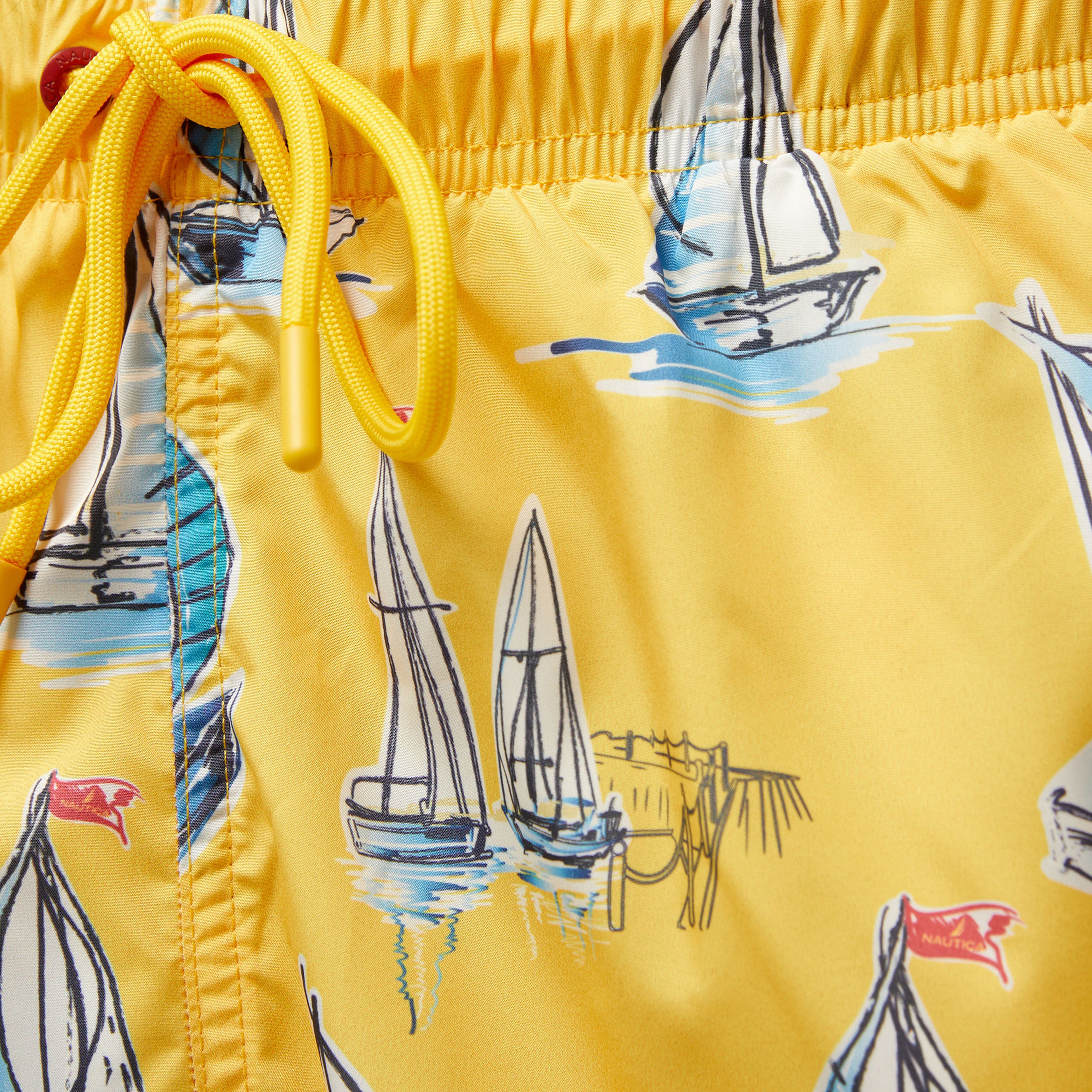 Nautica Erkek Sarı Standart Fit Deniz Şortu