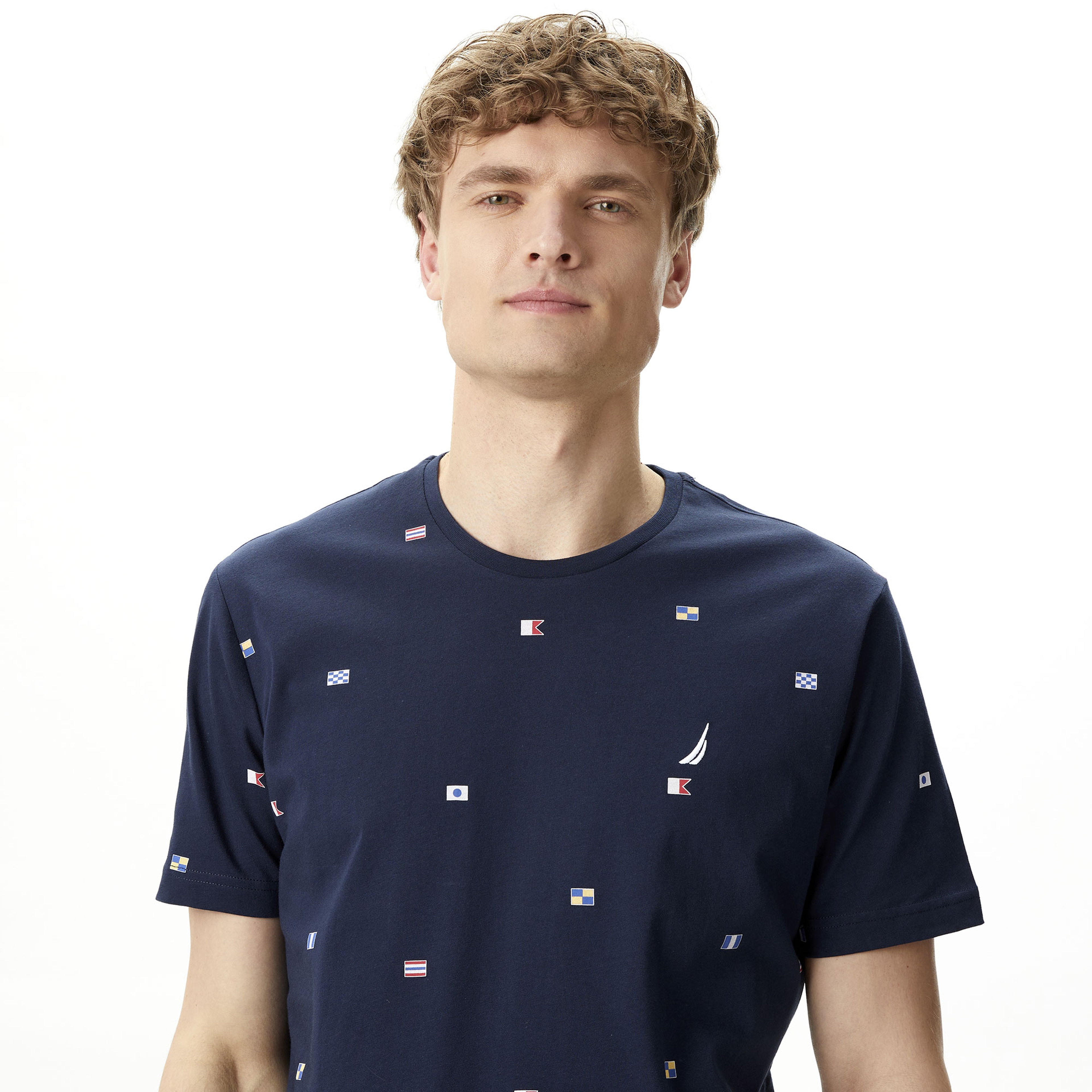 Nautica Erkek Lacivert Standart Fit T-Shirt