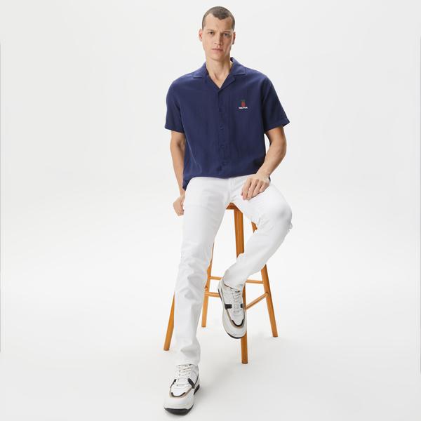 Nautica Erkek Lacivert Classic Fit Kısa Kollu Gömlek