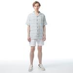 Nautica Erkek Mavi Classic Fit Kısa Kollu Çizgili Gömlek