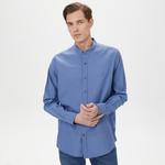 Nautica Erkek Mavi Classic Fit Keten Gömlek