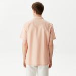 Nautica Erkek Turuncu Classic Fit Kısa Kollu Gömlek