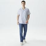 Nautica Erkek Beyaz Classic Fit Kısa Kollu Desenli Gömlek