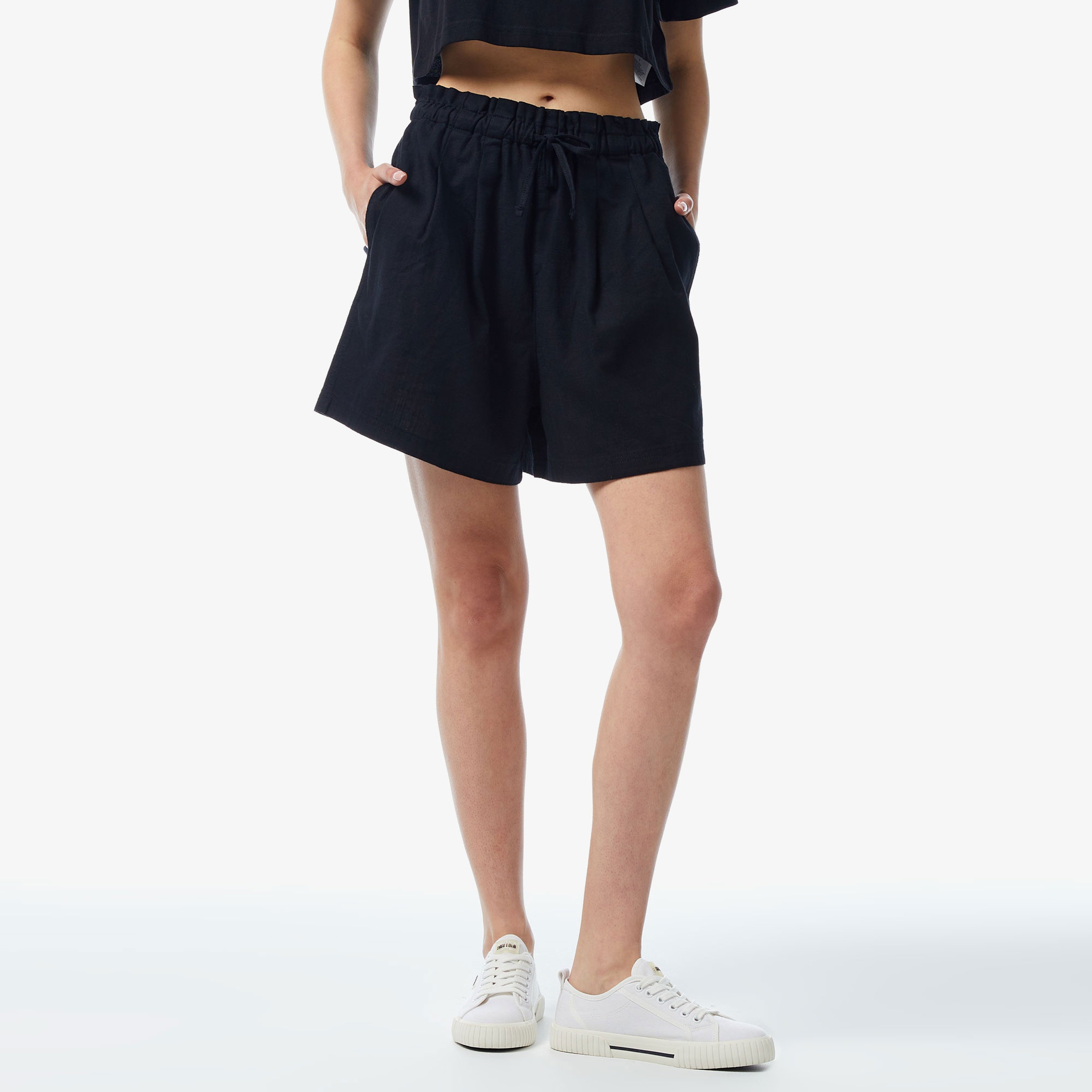 Nautica Kadın Siyah Relaxed Fit Şort