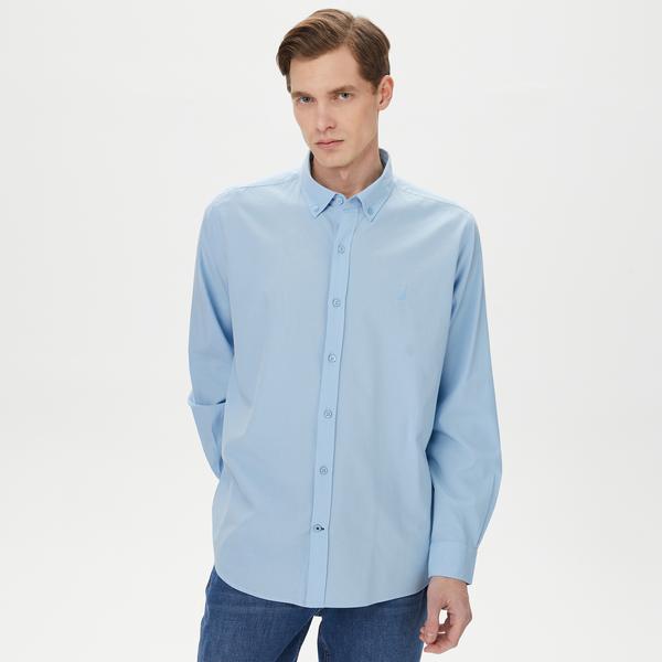 Nautica Erkek Mavi Classic Fit Gömlek