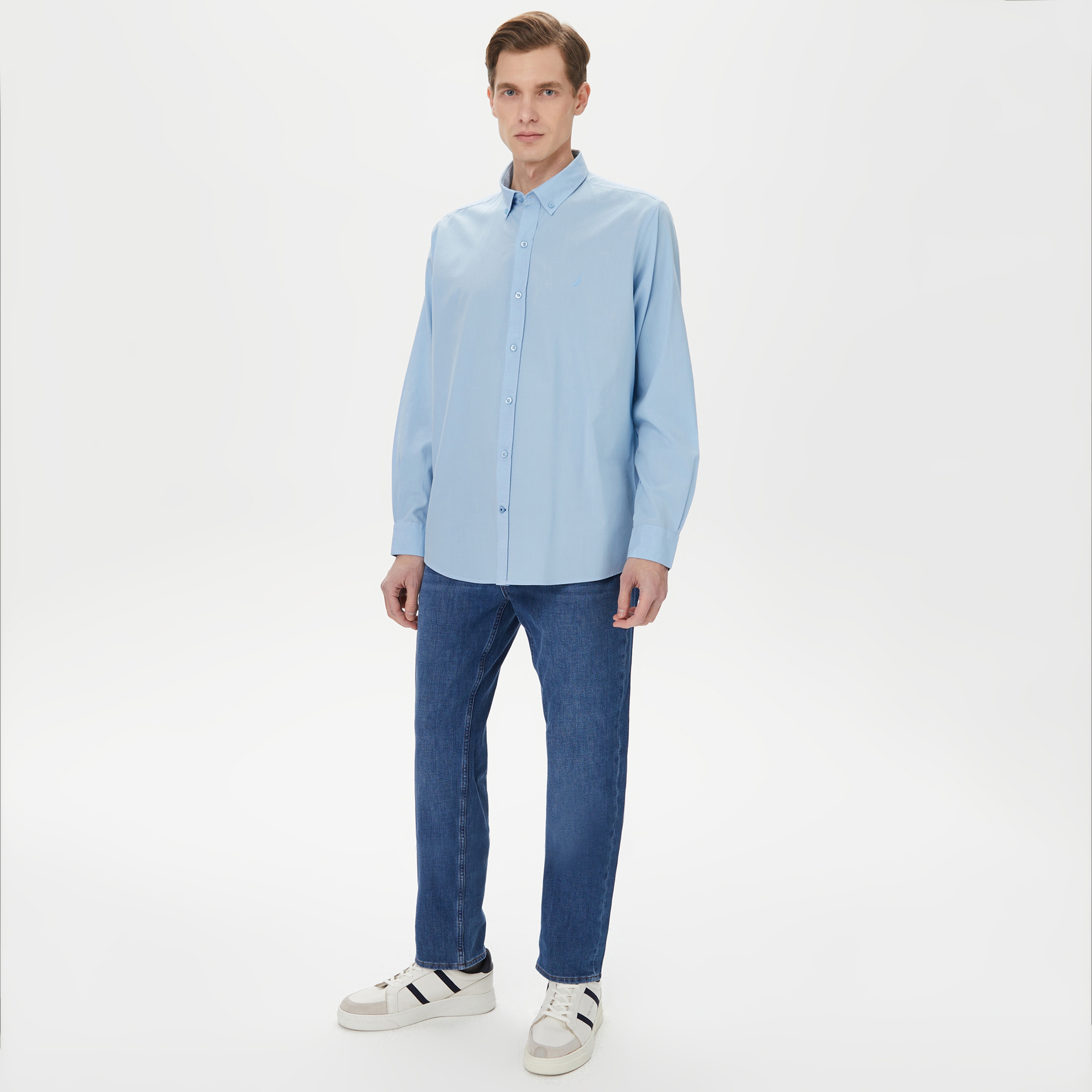 Nautica Erkek Mavi Classic Fit Gömlek