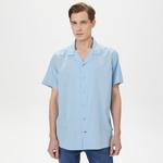 Nautica Erkek Mavi Classic Fit Kısa Kollu Gömlek
