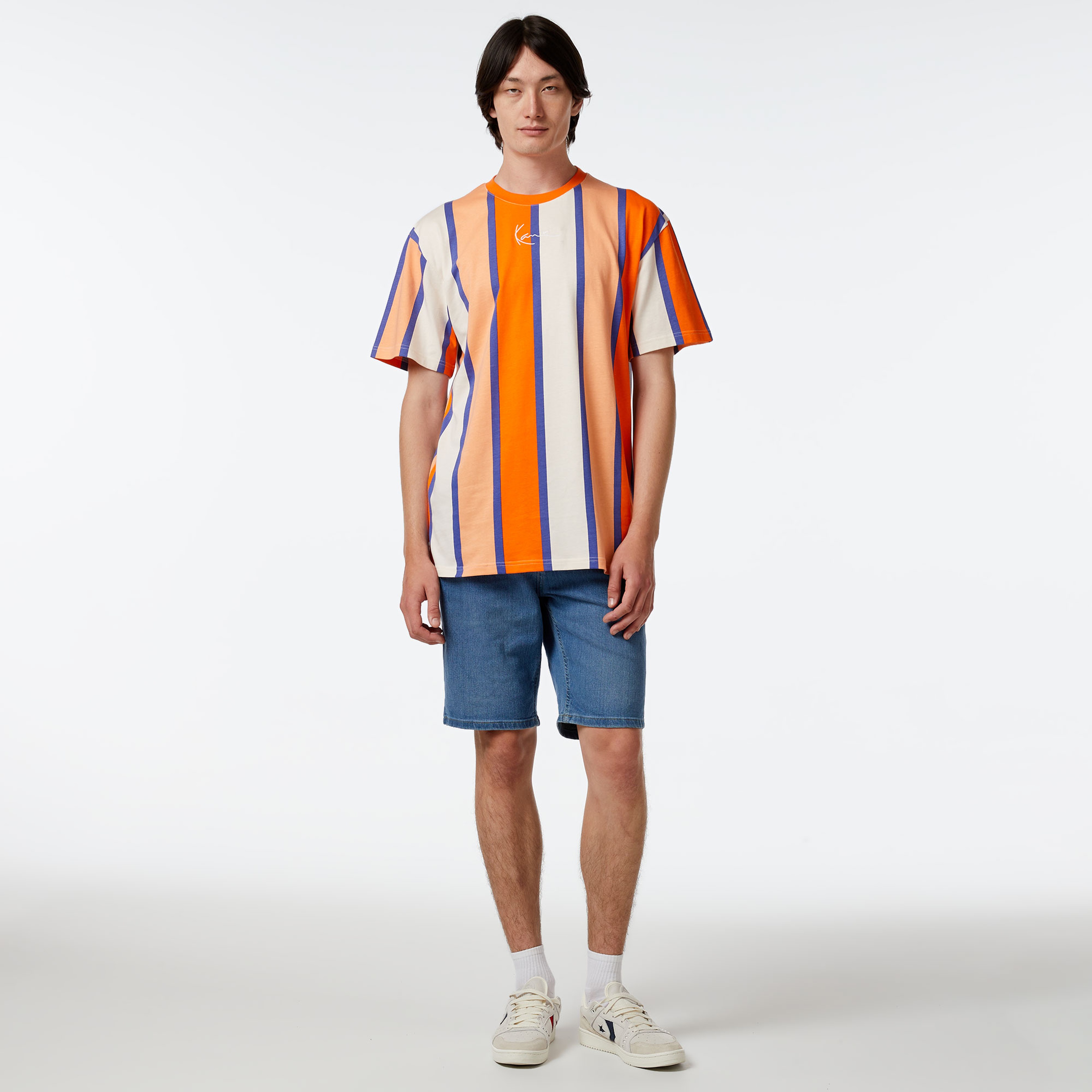 Karl Kani Small Sign. Stripe Erkek Renkli T-Shirt