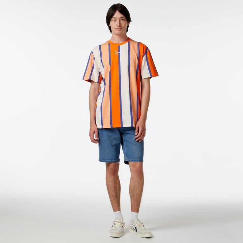 Karl Kani Small Sign. Stripe Erkek Renkli T-Shirt