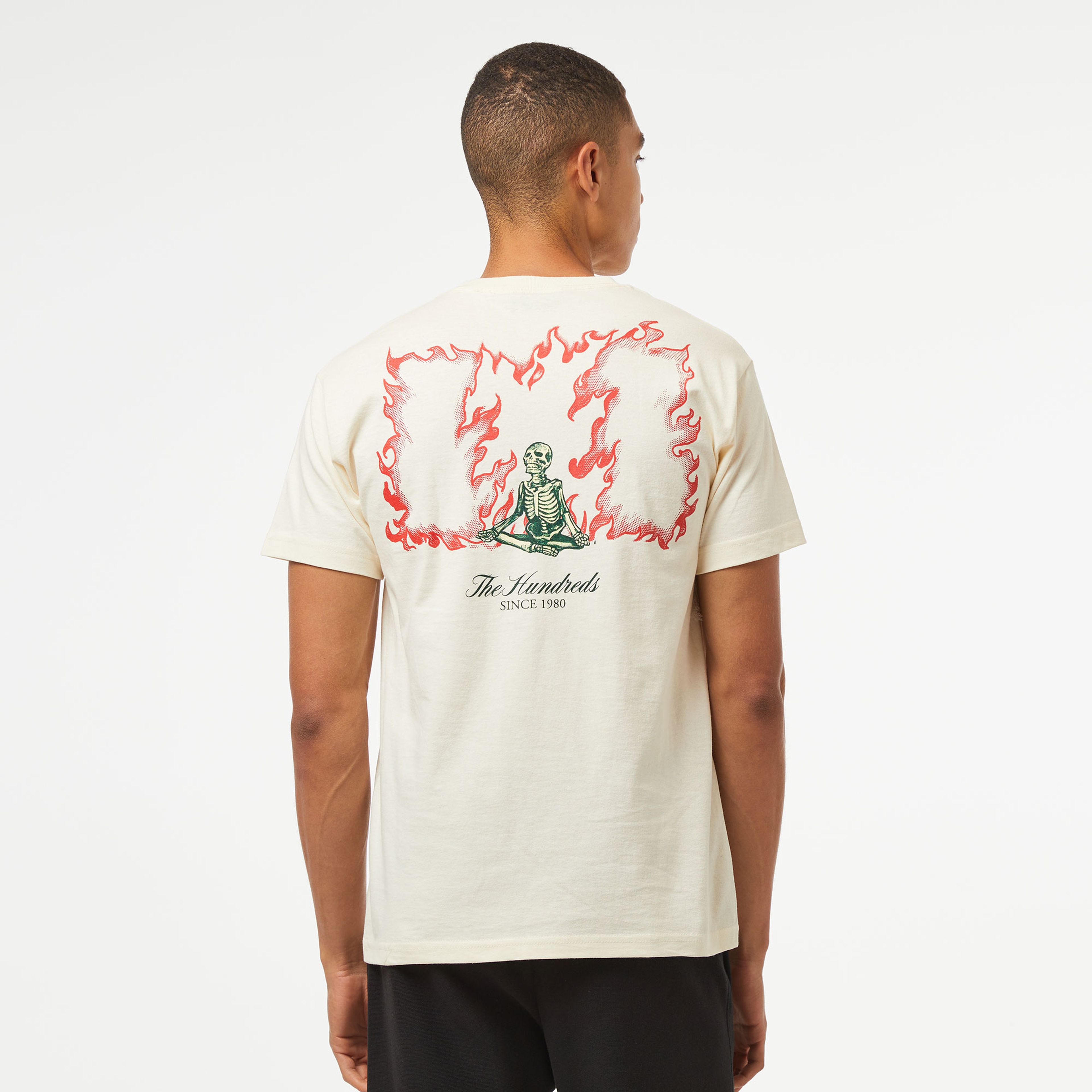 The Hundreds Flame Wildfire Erkek Krem Rengi T-Shirt