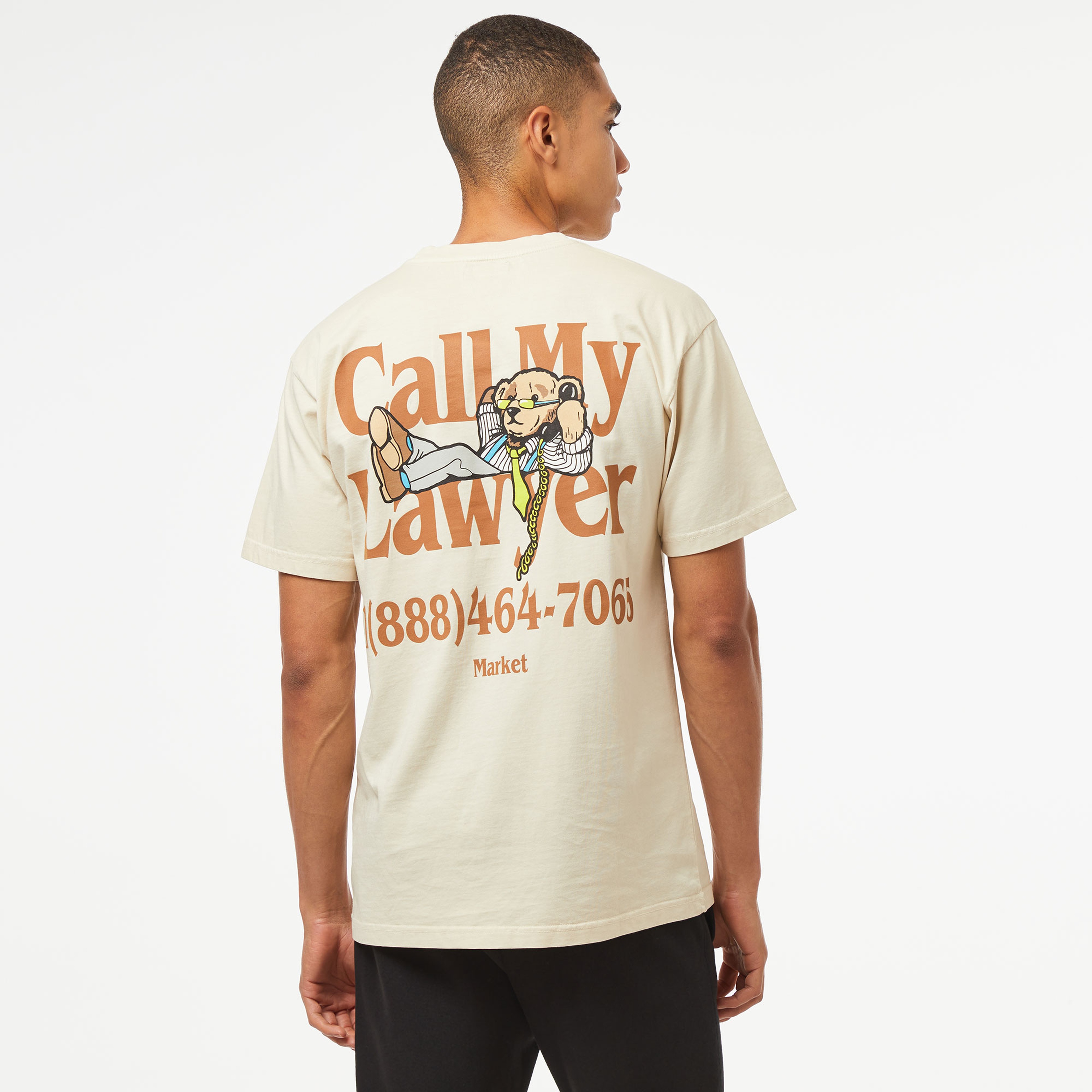 Market Better Call Bear Erkek Krem Rengi T-Shirt