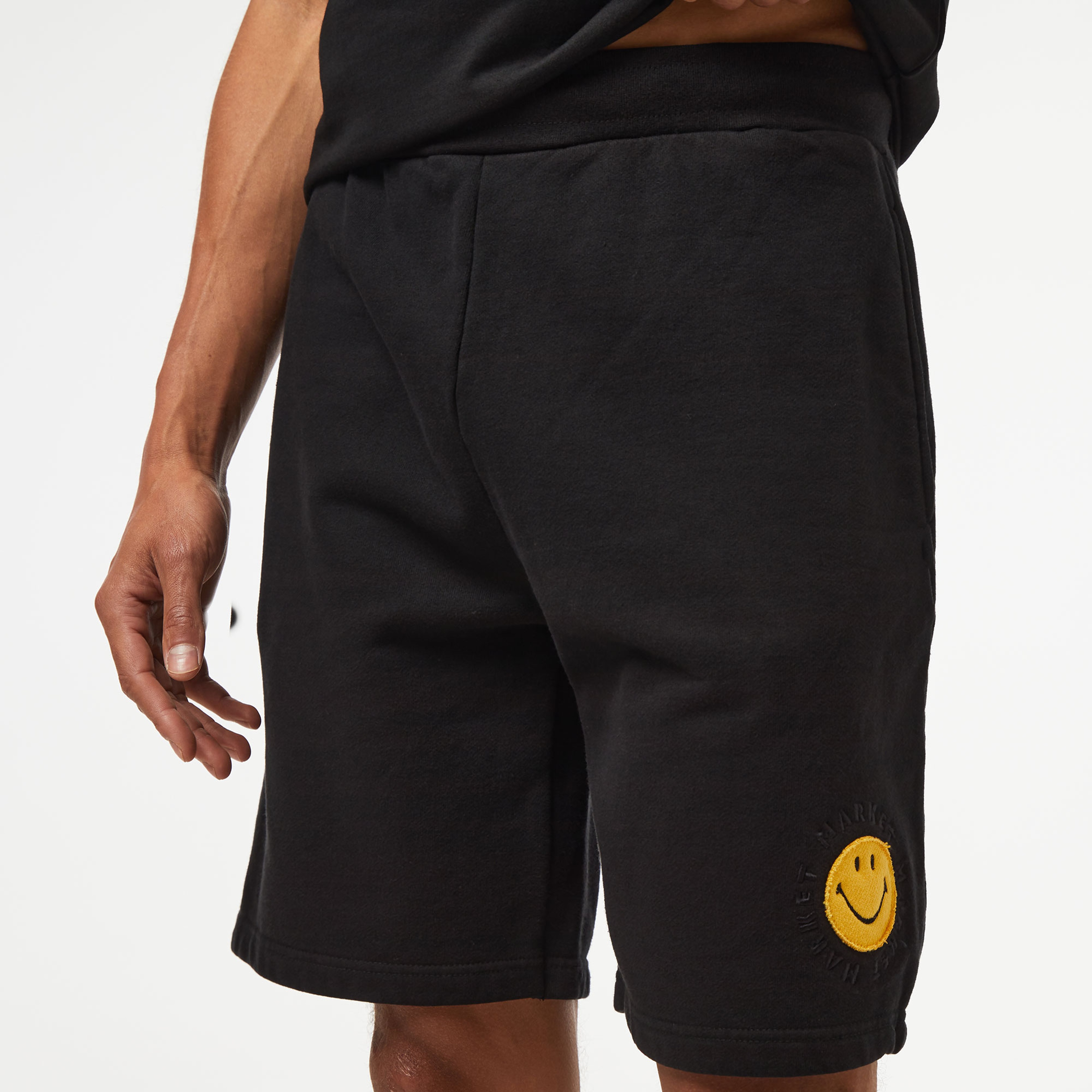 Market Smiley Vintage Erkek Siyah Şort