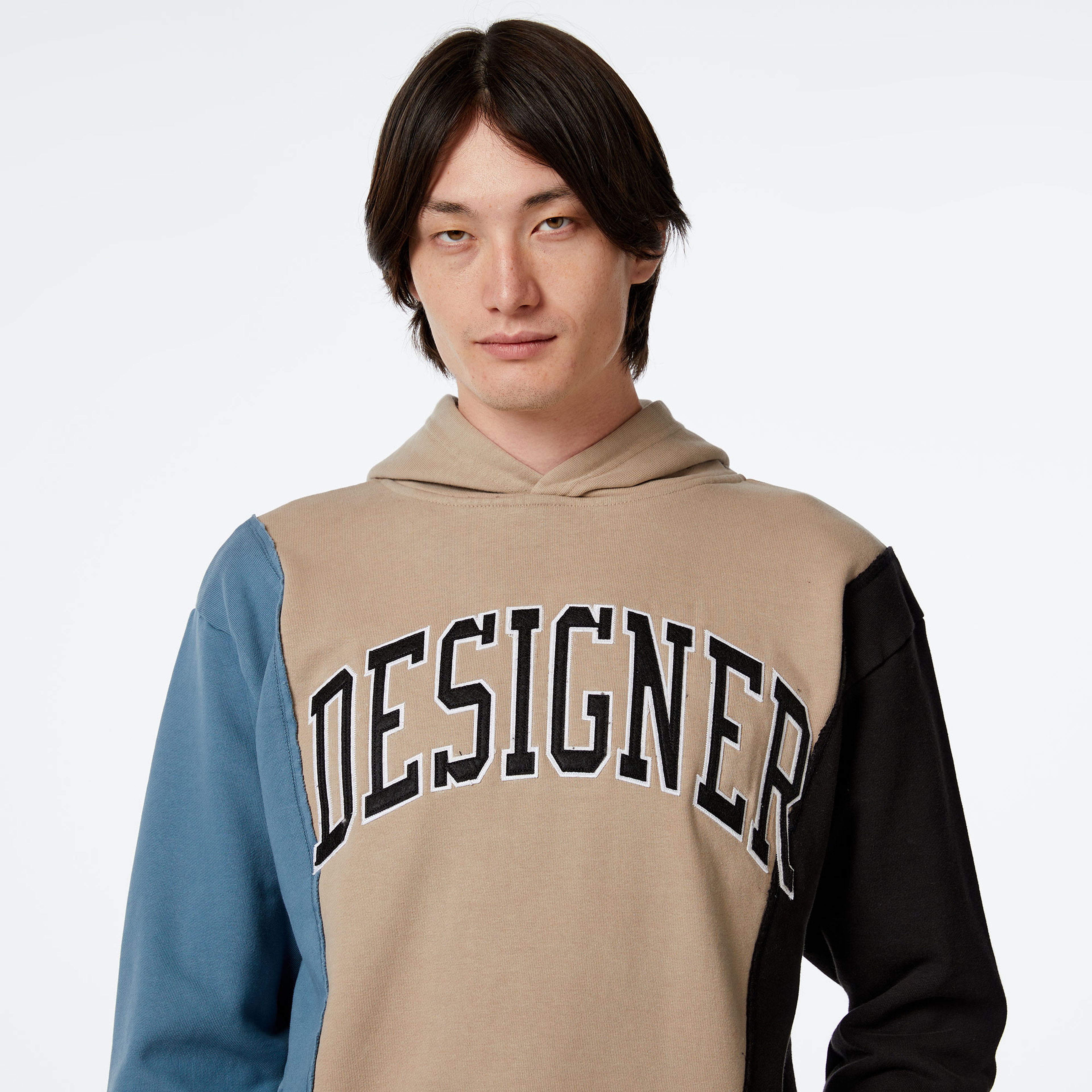 Market Designer Panel Erkek Renkli Sweatshirt