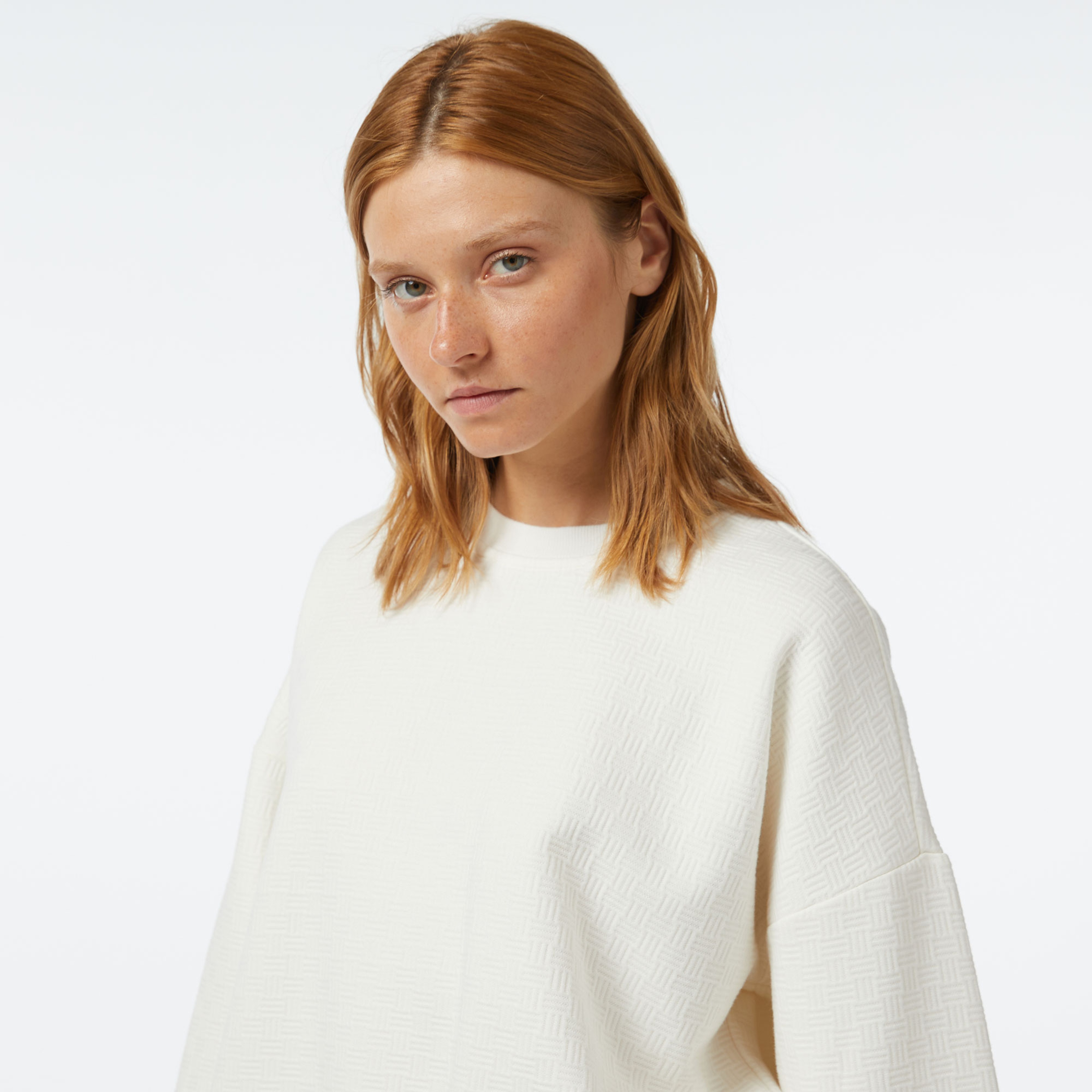 Vans Sabıne Loose Crew Kadın Beyaz Sweatshirt