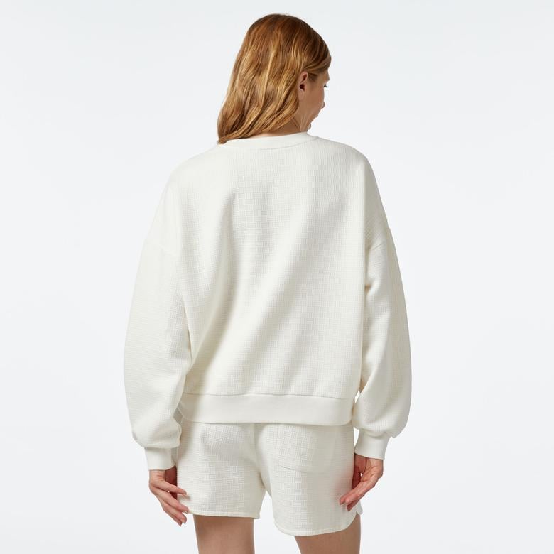 Vans Sabıne Loose Crew Kadın Beyaz Sweatshirt