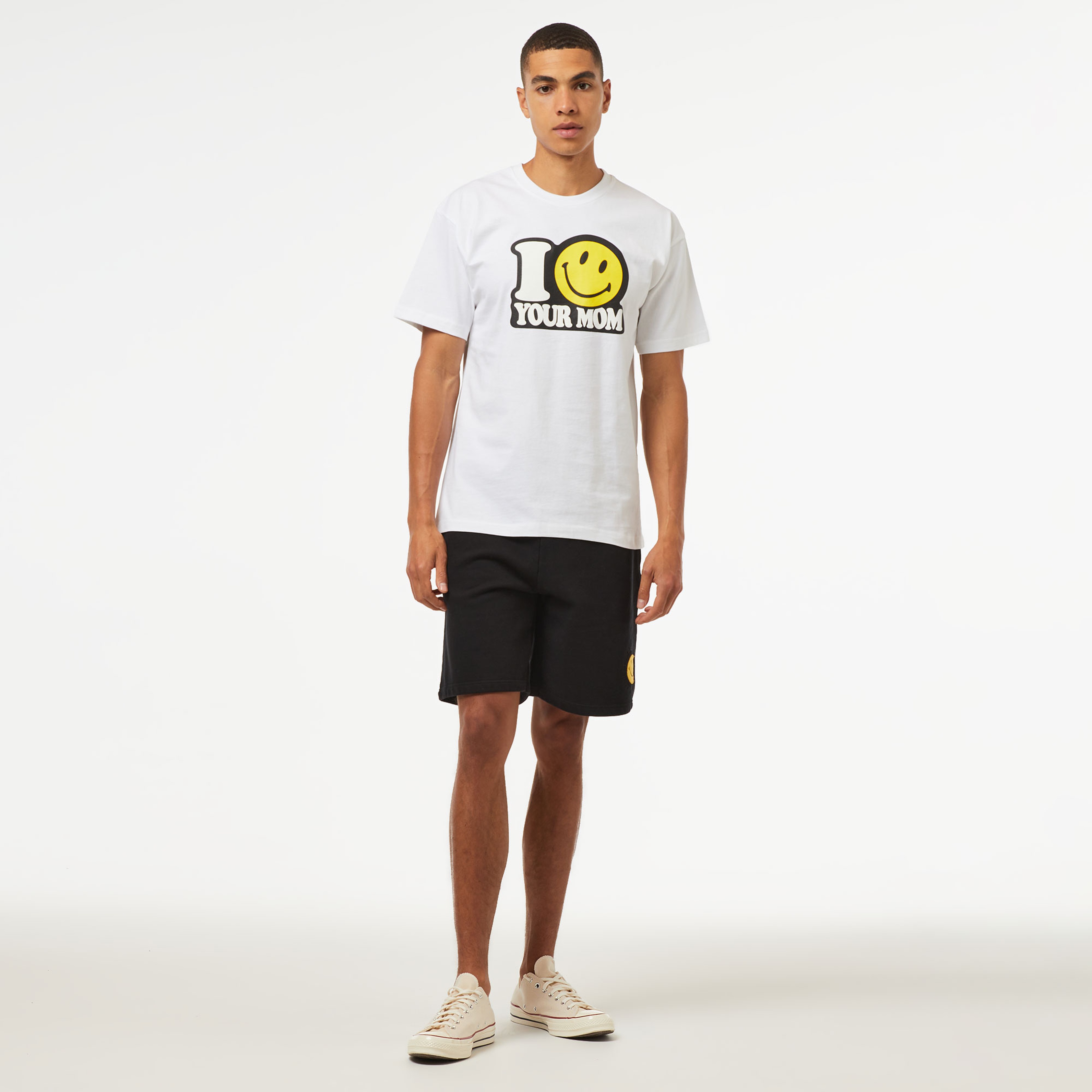 Market Smiley Your Mom Erkek Beyaz T-Shirt