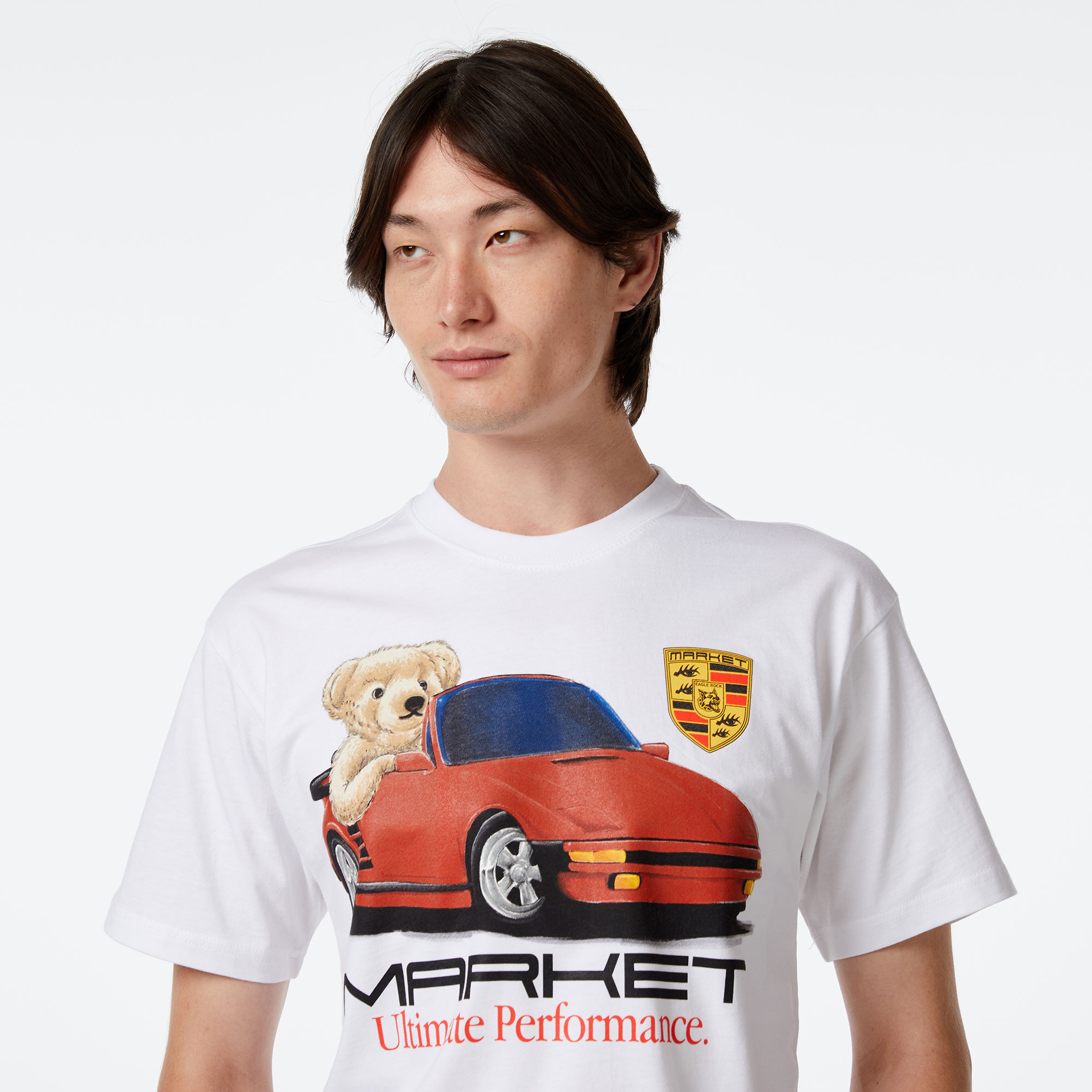 Market Ultimate Performance Bear Erkek Beyaz T-Shirt