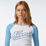 Karl Kani KK Varsity Crop Block Rib LS Kadın Renkli Bluz