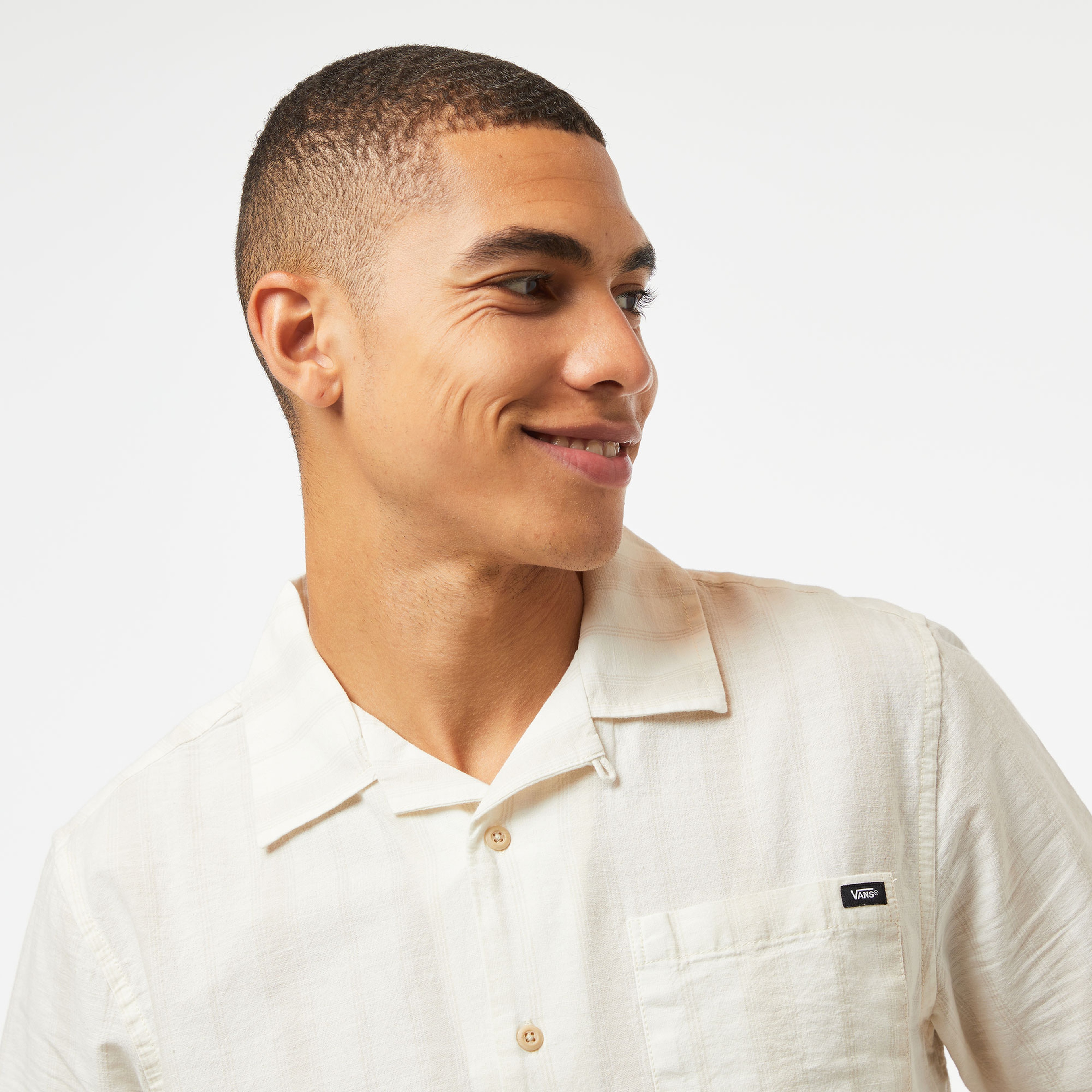 Vans Carnell Woven Erkek Beyaz T-Shirt