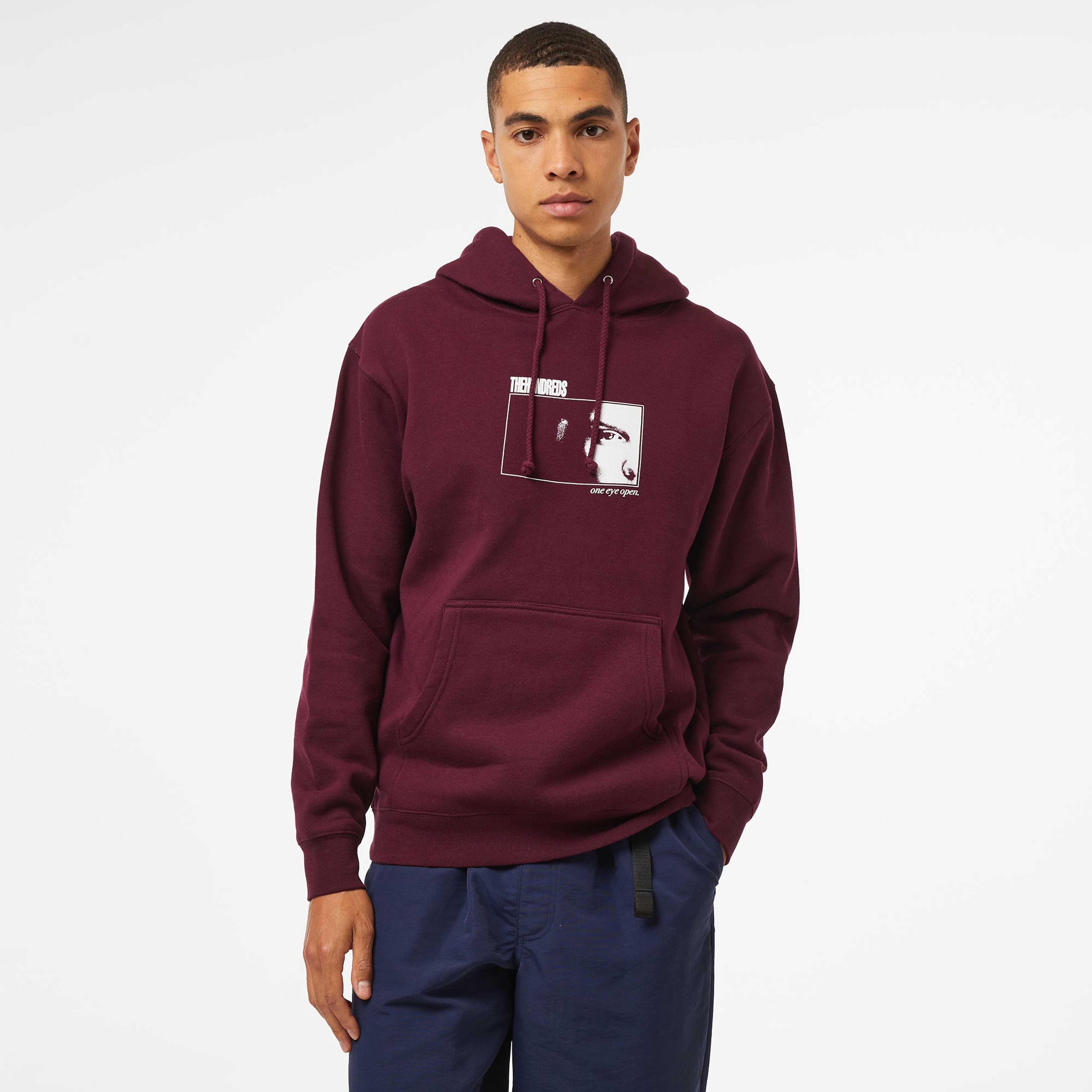 The Hundreds One Eye Open Pullover Erkek Bordo Sweatshirt