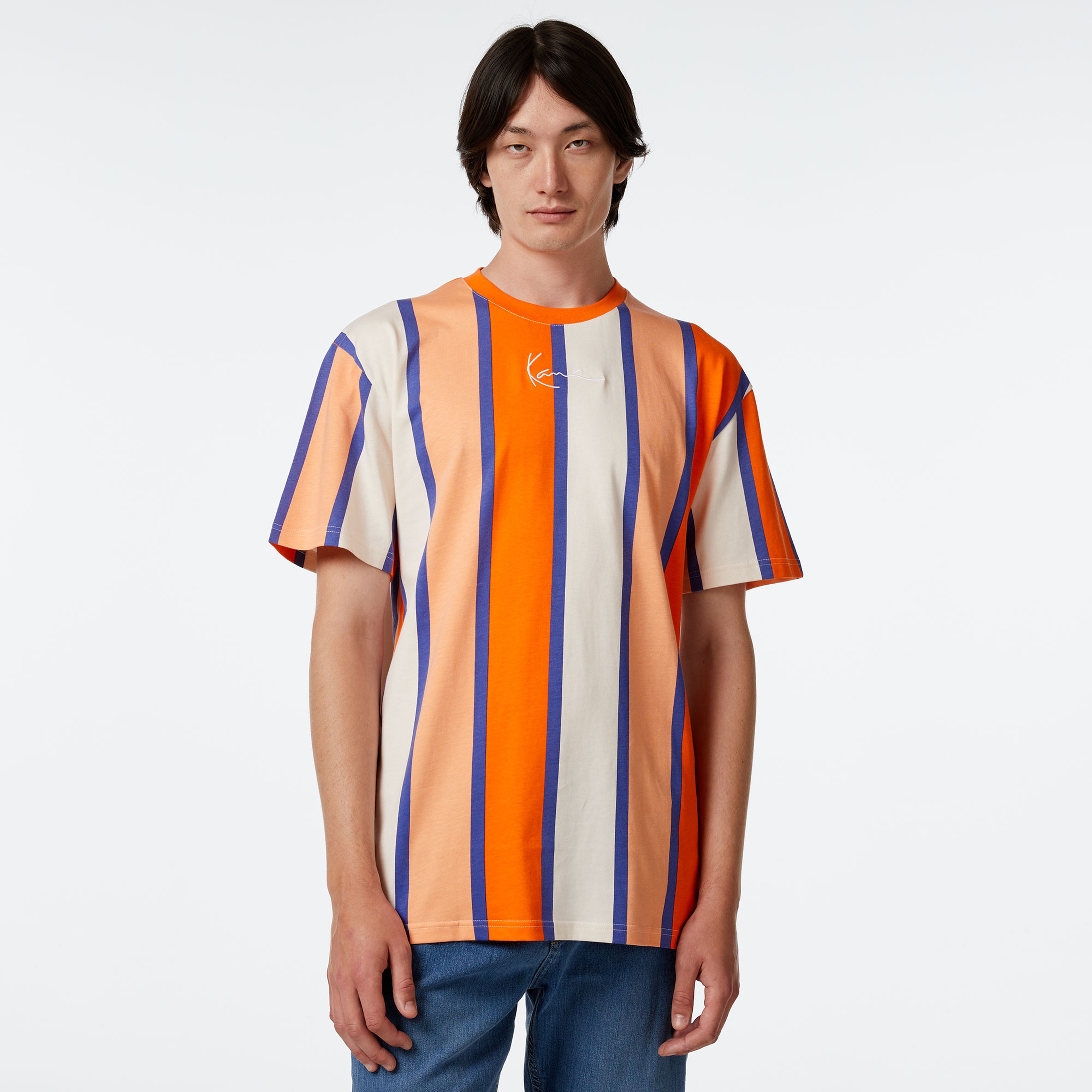 Karl Kani Small Sign. Stripe Erkek Renkli T-Shirt