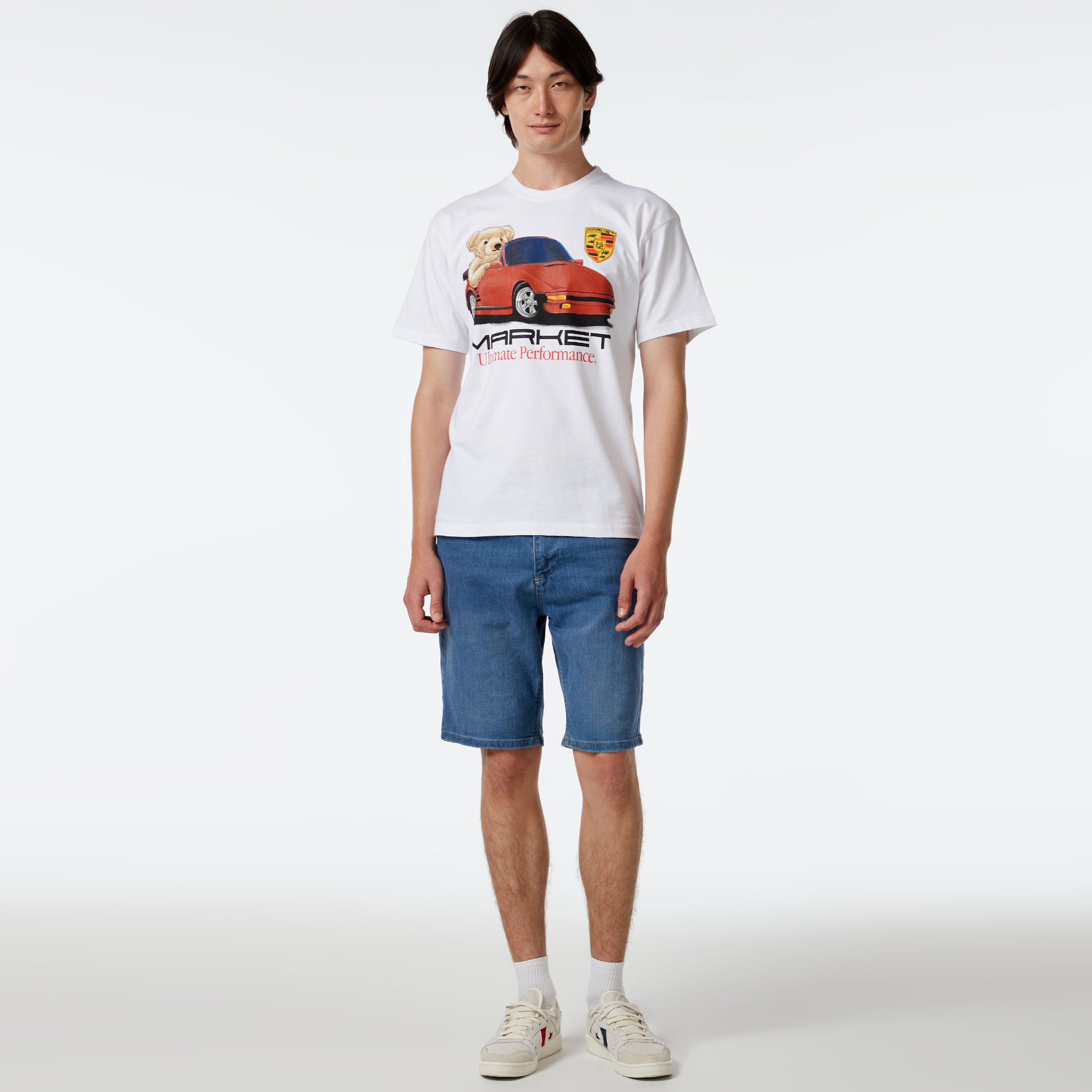 Market Ultimate Performance Bear Erkek Beyaz T-Shirt